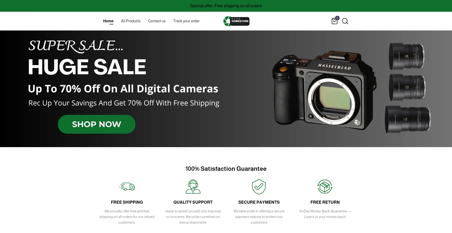 Website screenshot of Acroauto.com