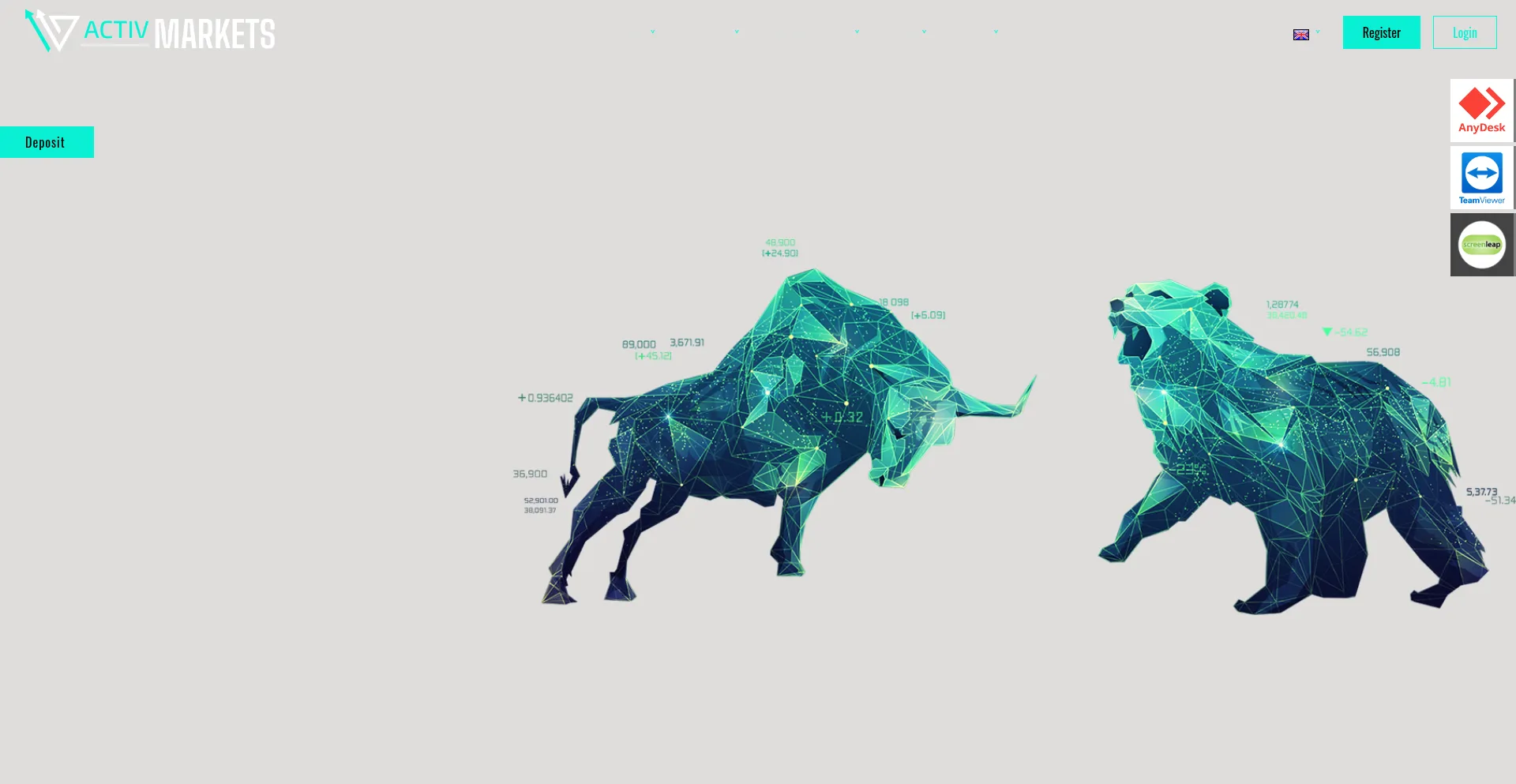 Website screenshot of Activ-markets.com