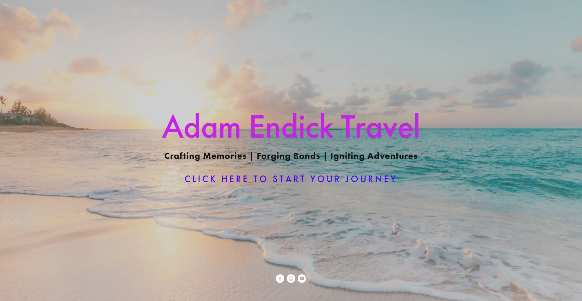 Website screenshot of Adamendicktravel.com