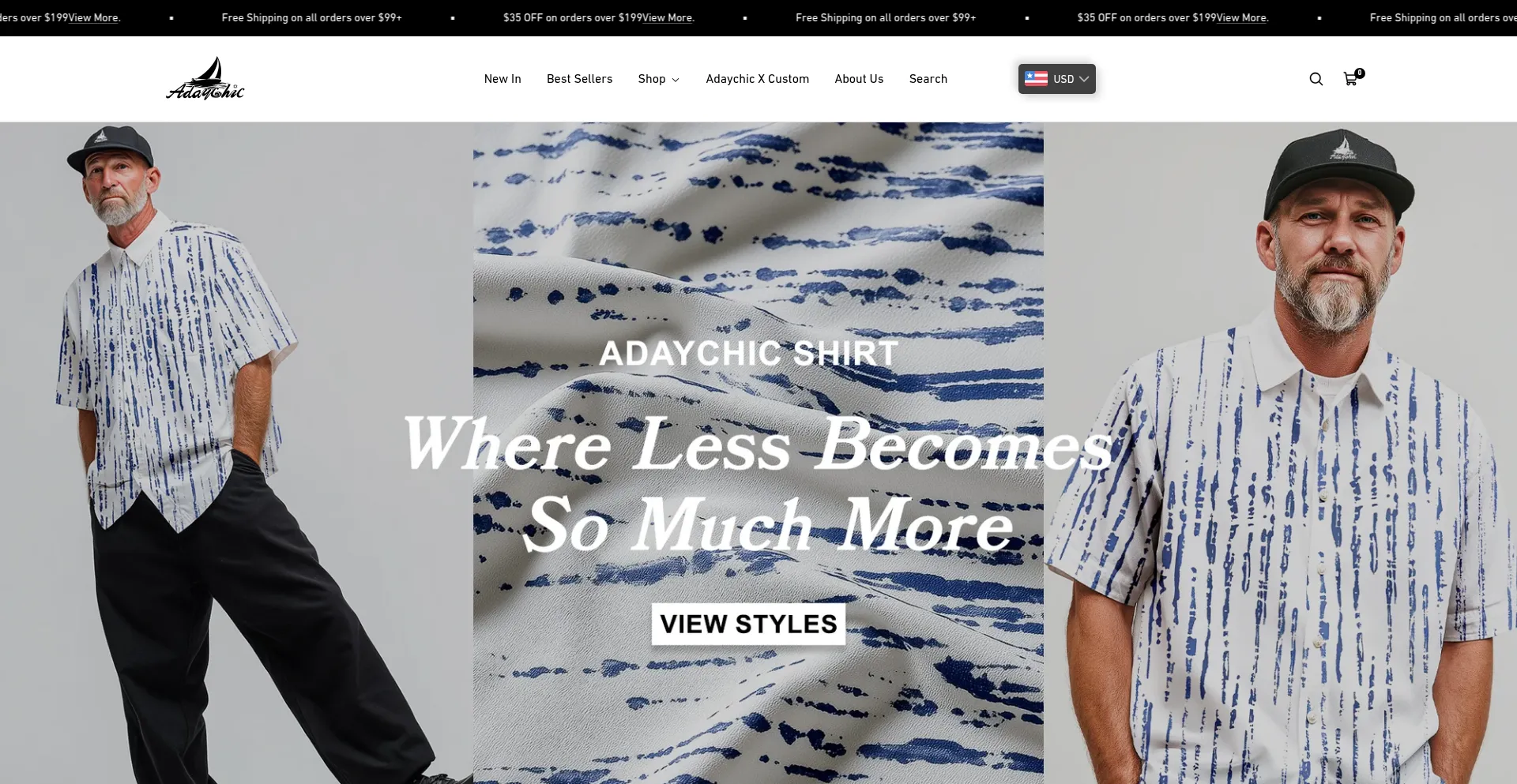 Website screenshot of Adaychic.com