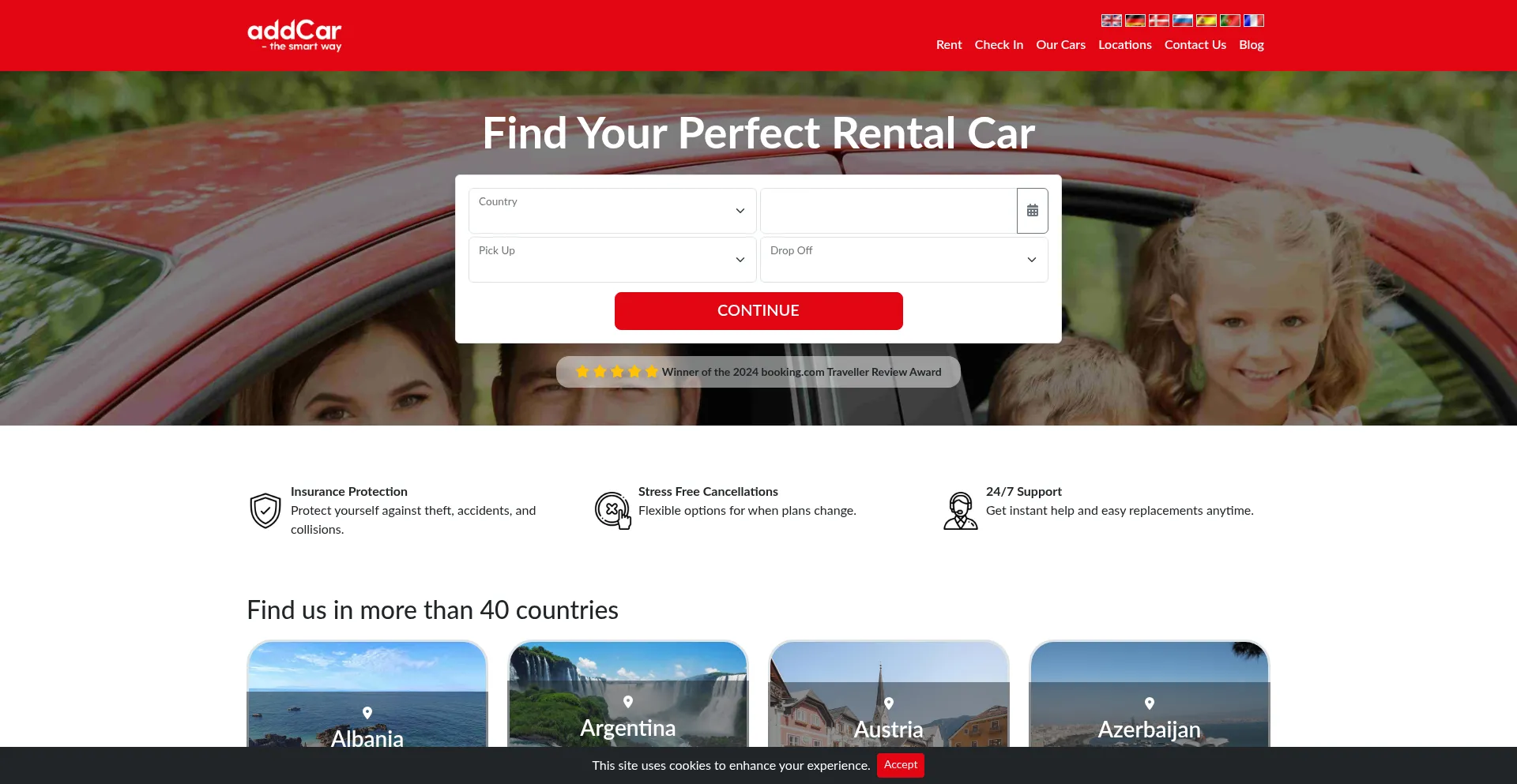 Addcarrental.com Screenshot