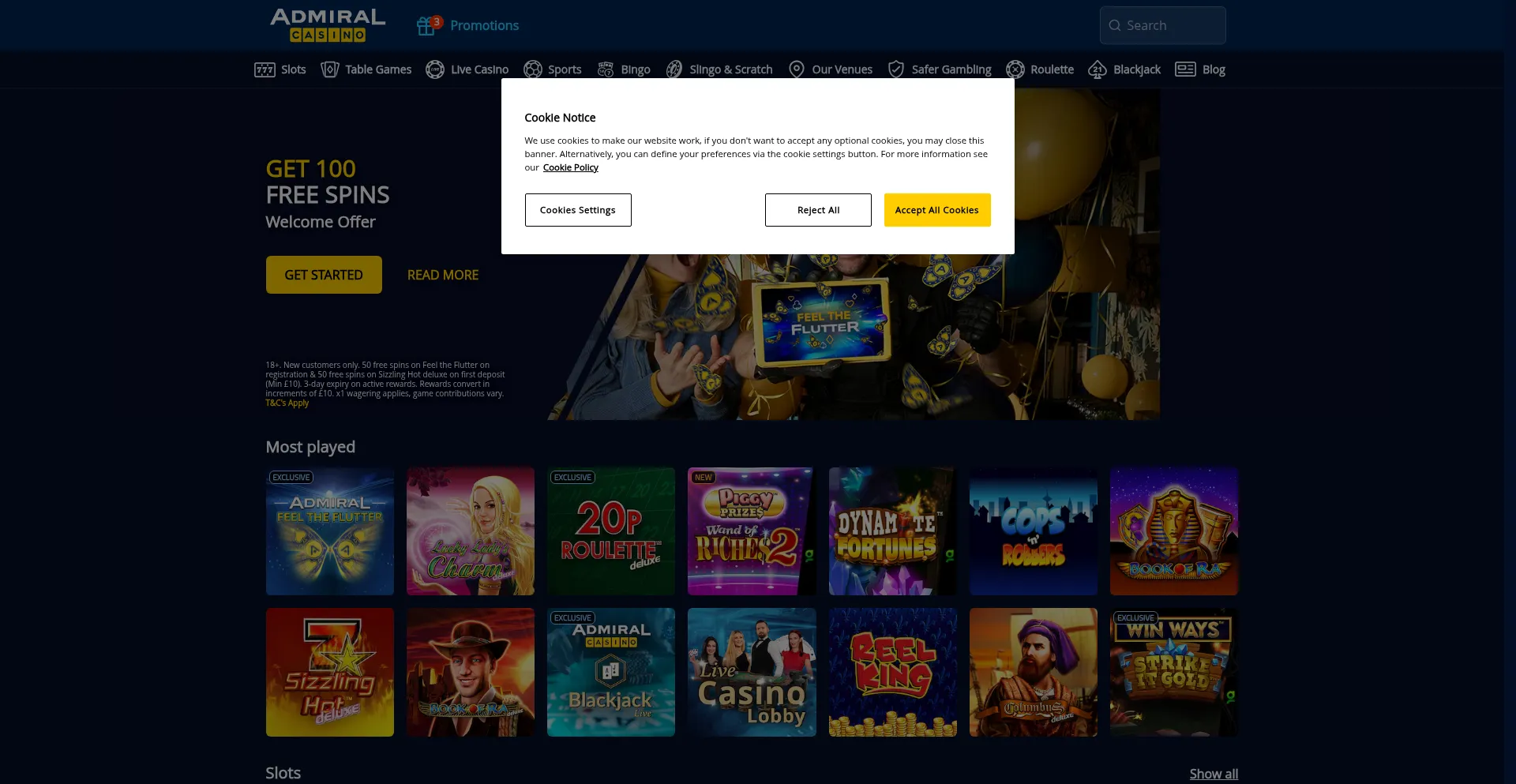 ¿És Seguro y Confiable Admiralcasino.co.uk?
