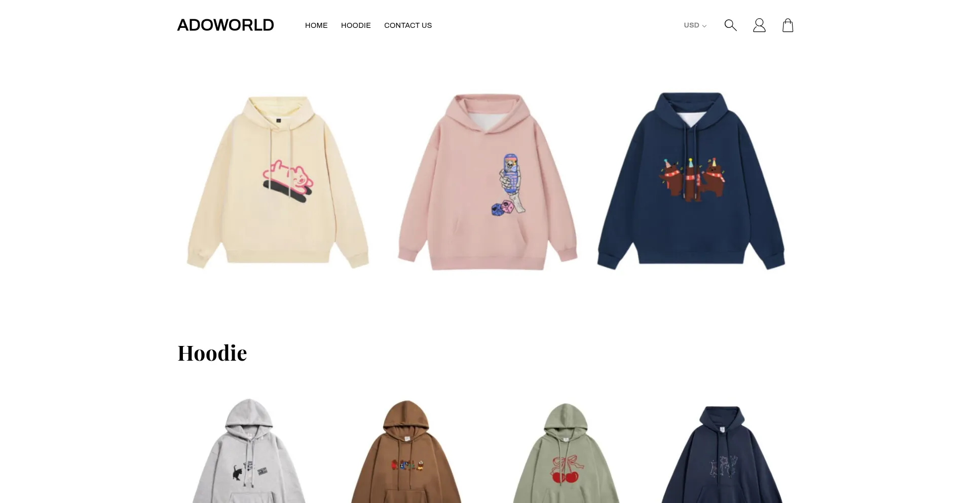 Website screenshot of Adoworld.us