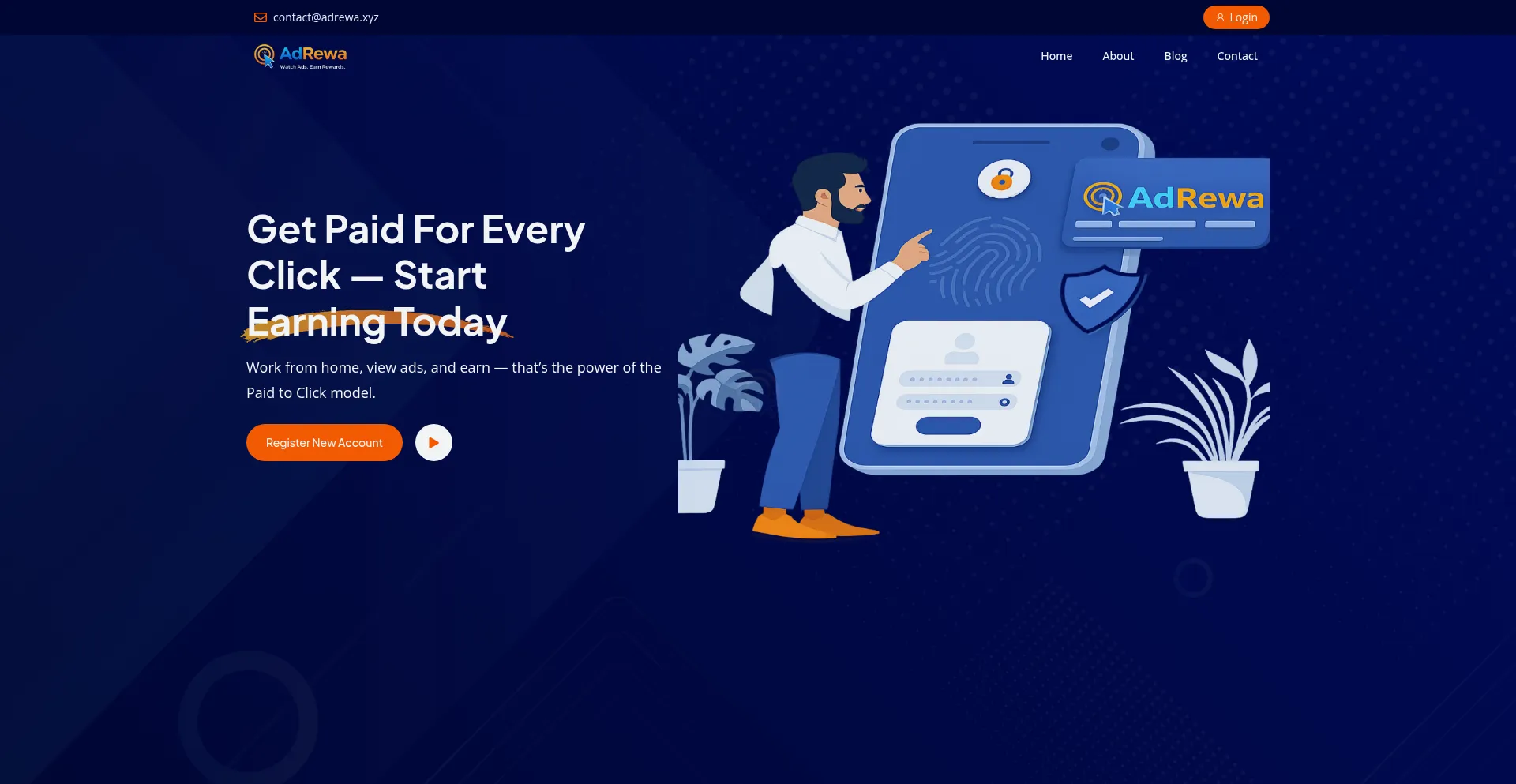 Website screenshot of Adrewa.xyz