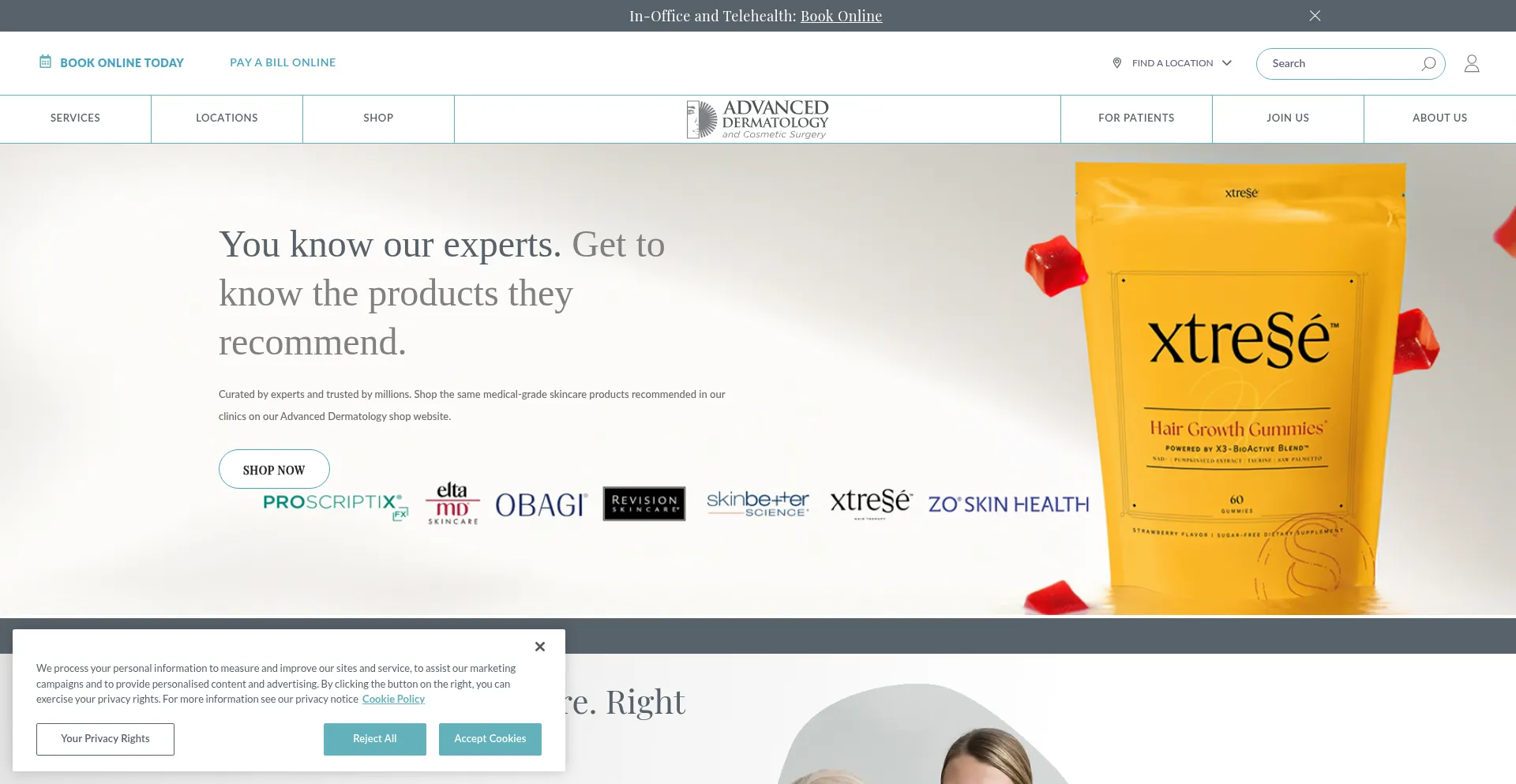 Advancedderm.com Screenshot