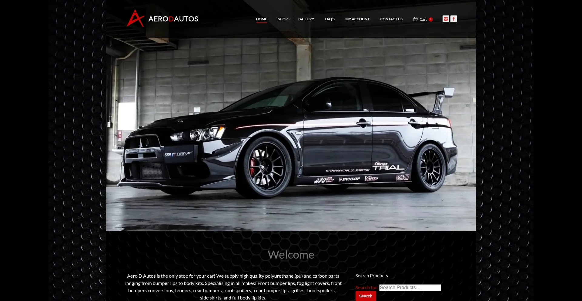 Website screenshot of Aerodautos.com