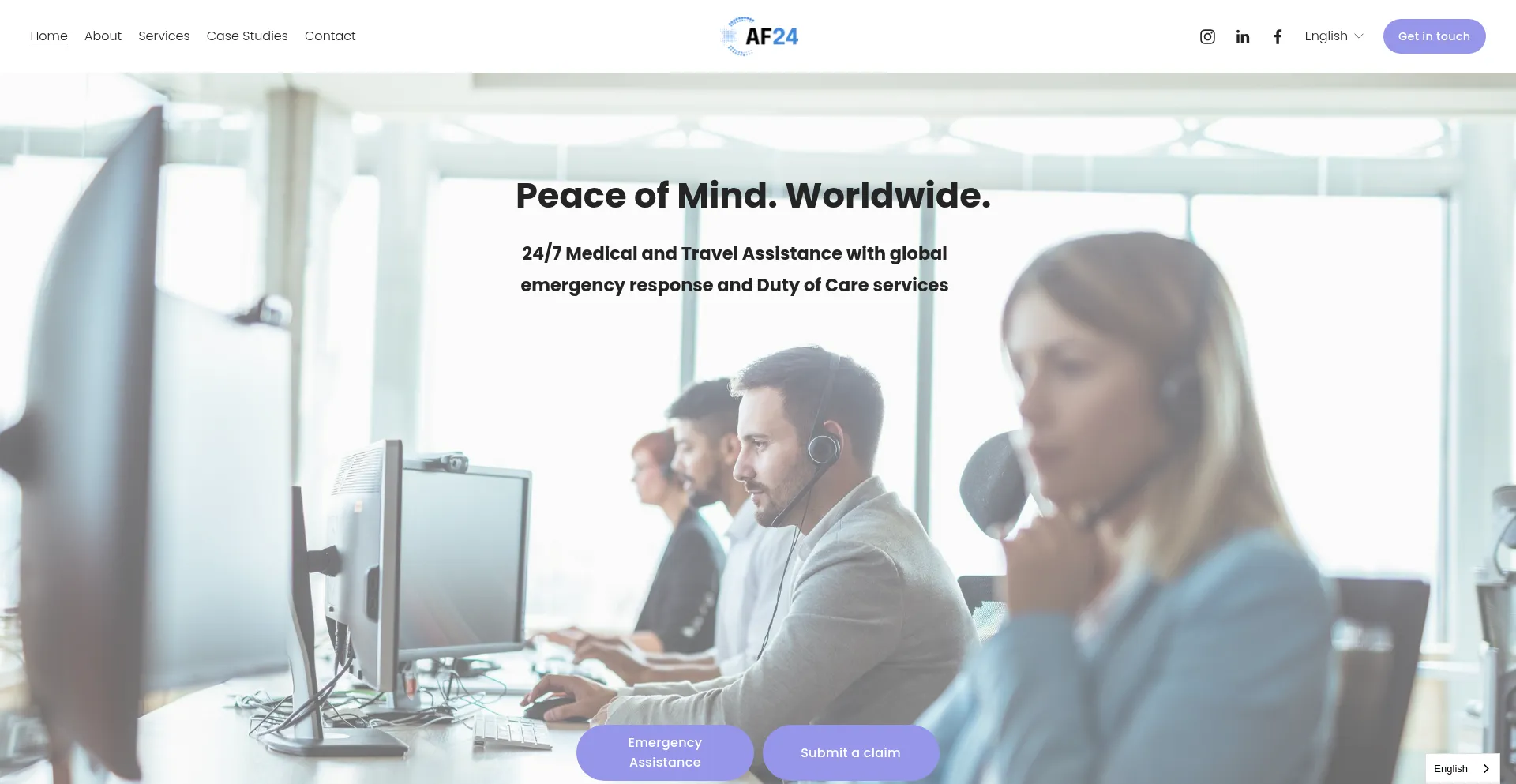 Website screenshot of Af24.com