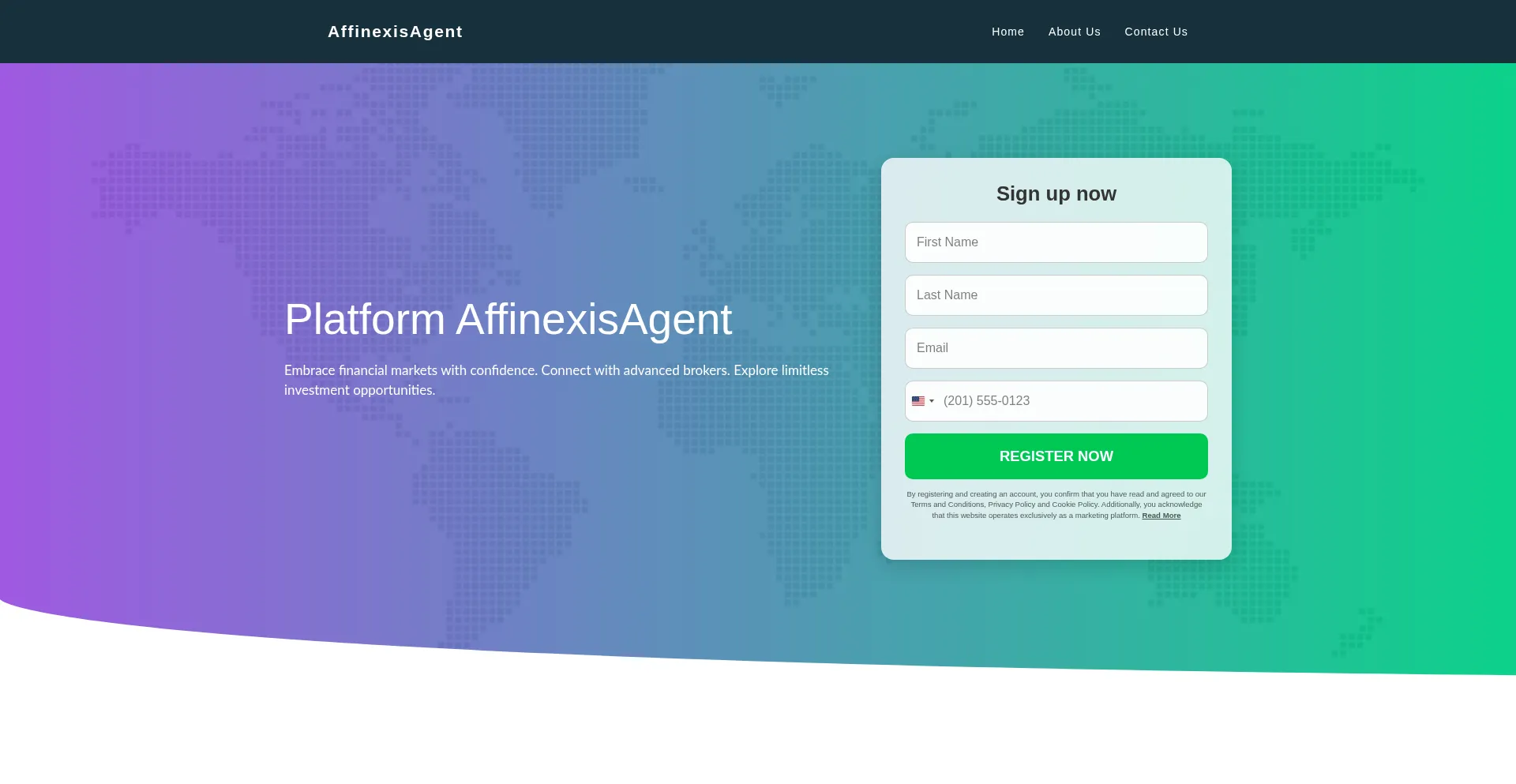 Affinexisagent.net Screenshot