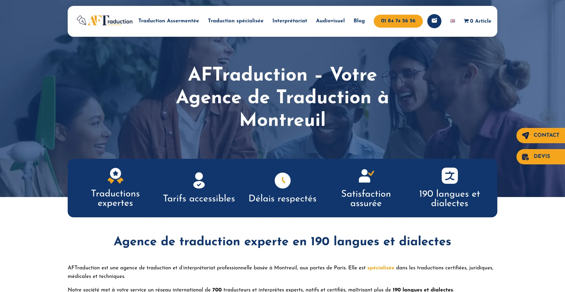¿És Seguro y Confiable Aftraduction.fr?