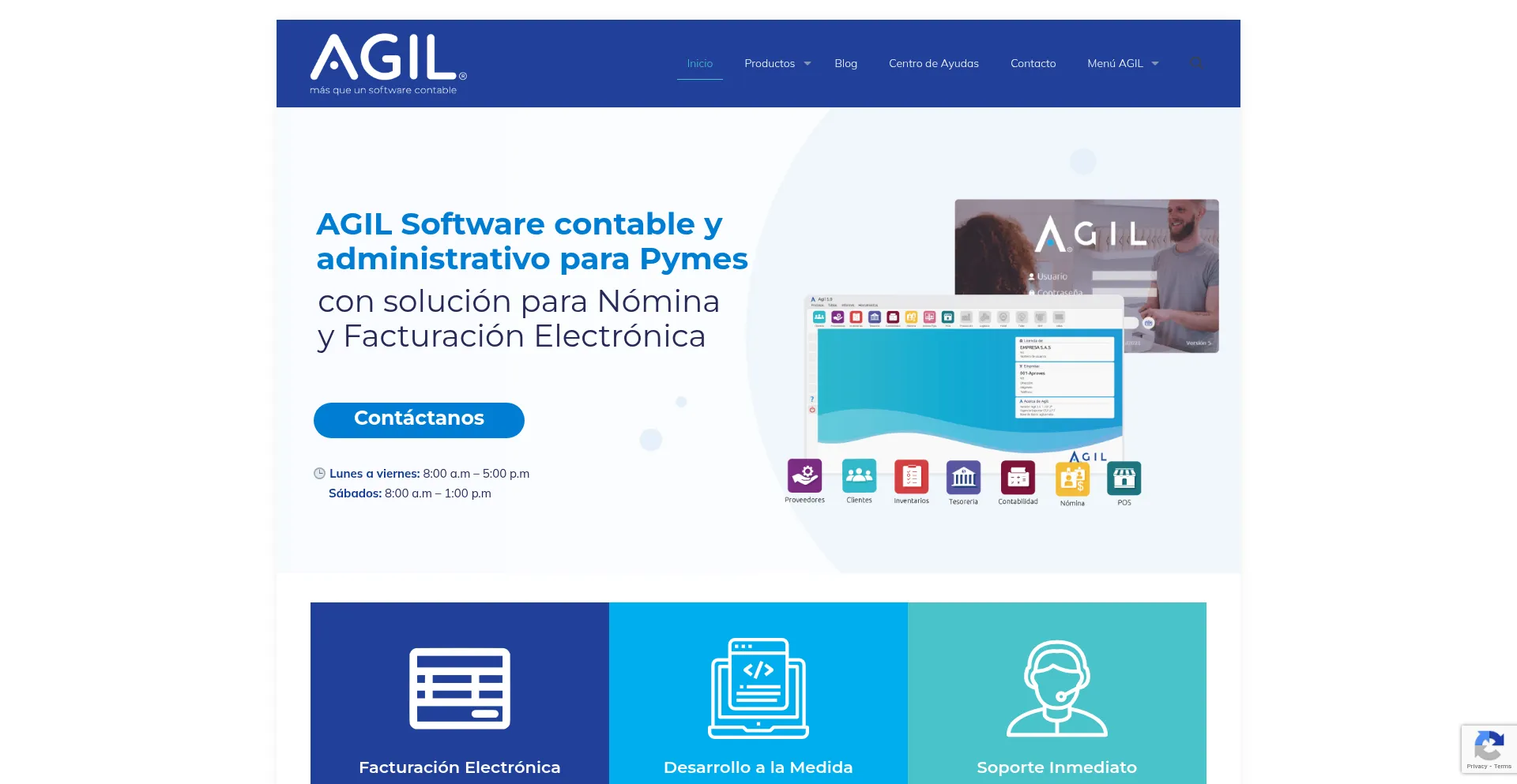 Website screenshot of Agilcolombia.com