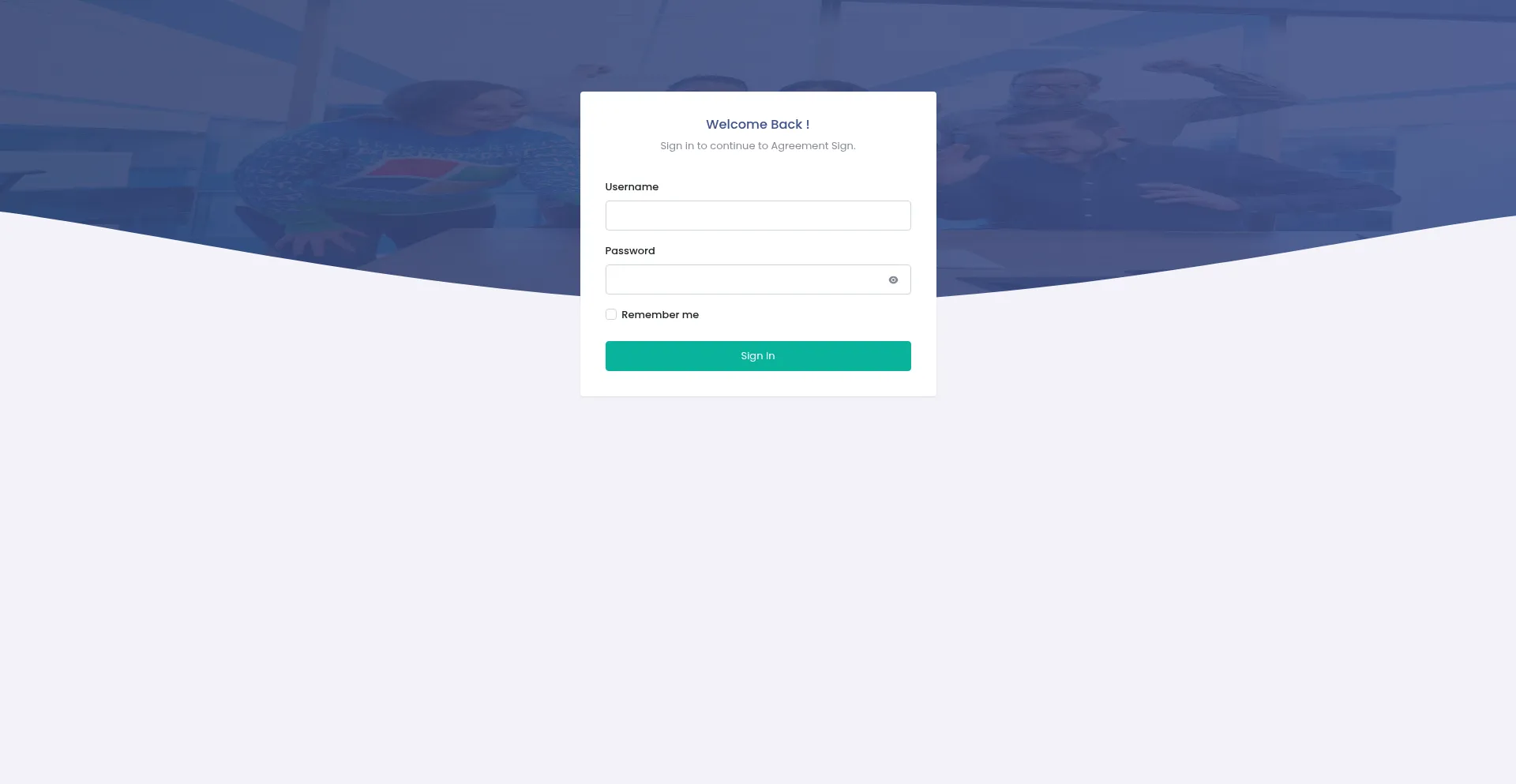 Website screenshot of Agreementsign.live