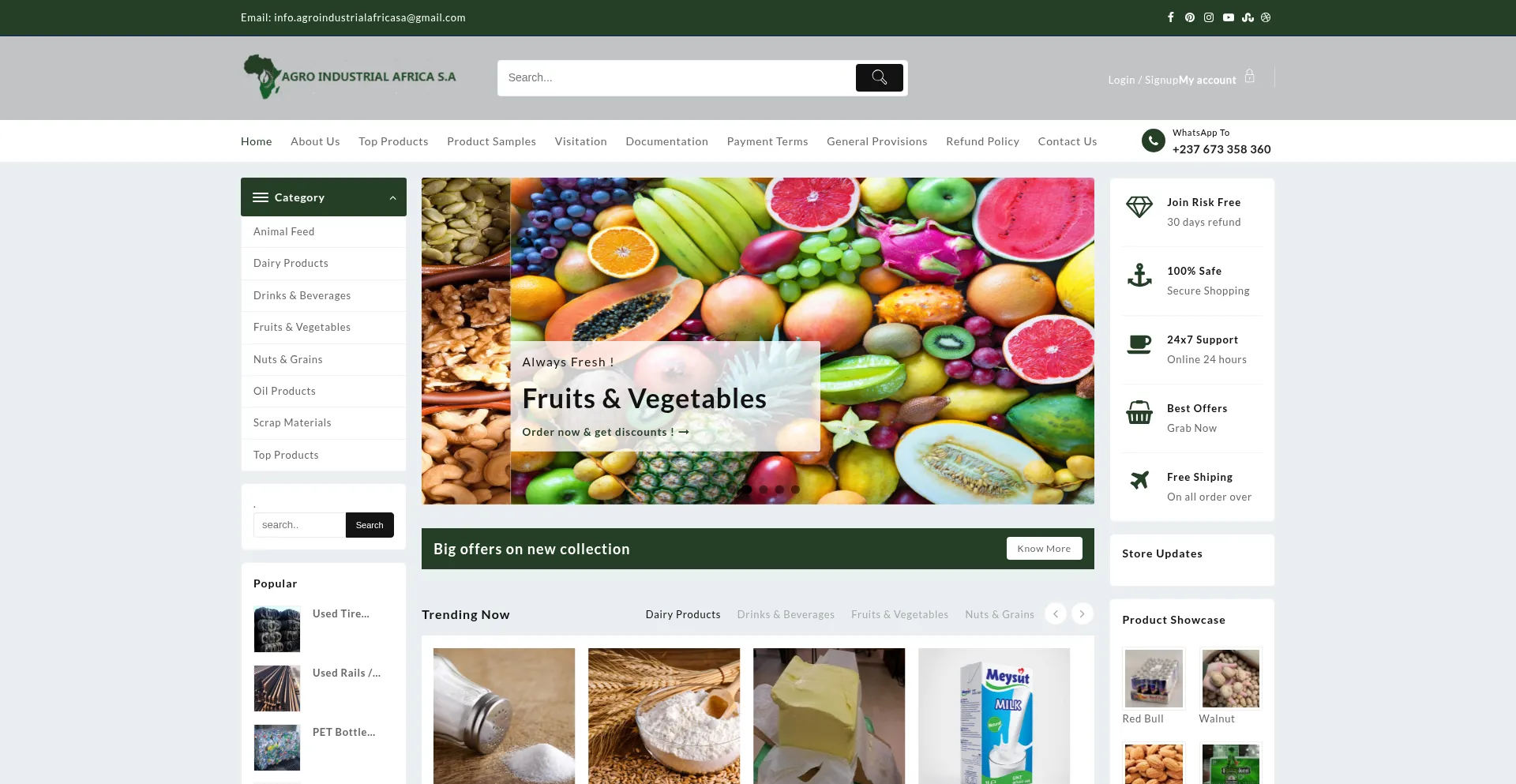 ¿És Seguro y Confiable Agroindustrialafricasa.com?