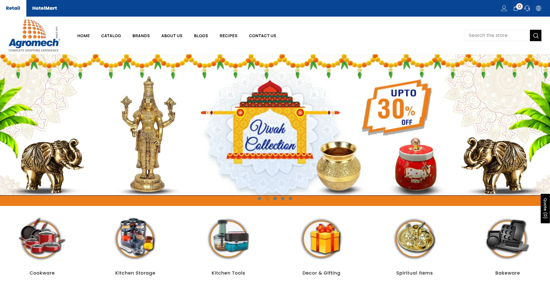 Website screenshot of Agromech.com