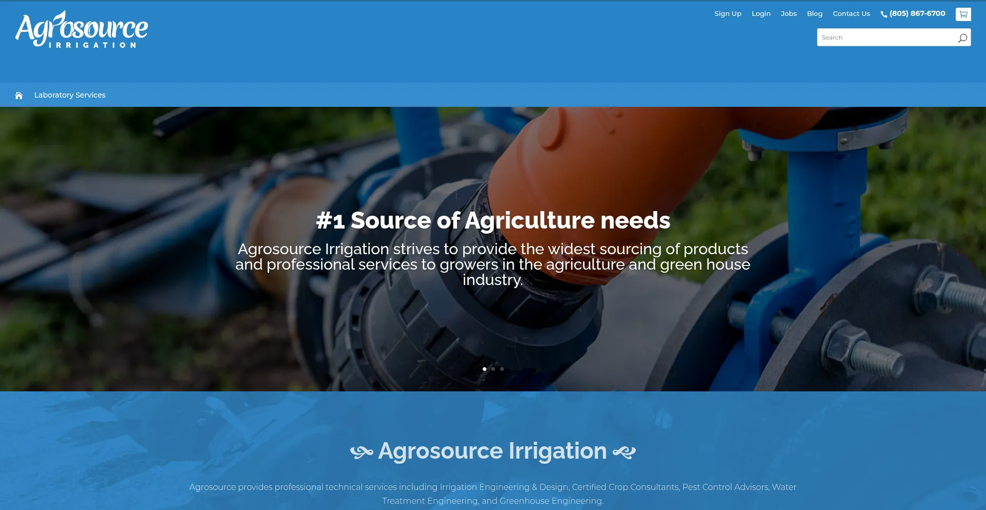 Website screenshot of Agrosourcegroup.com