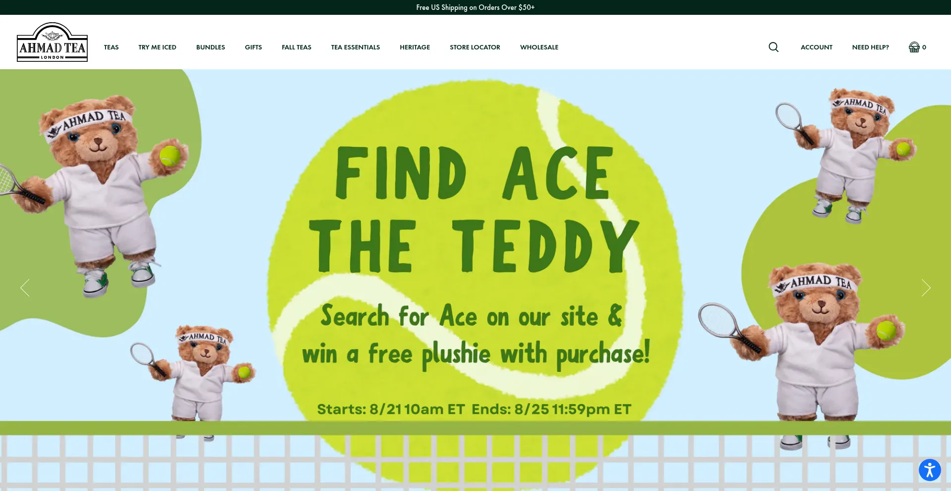 Website screenshot of Ahmadteausa.com