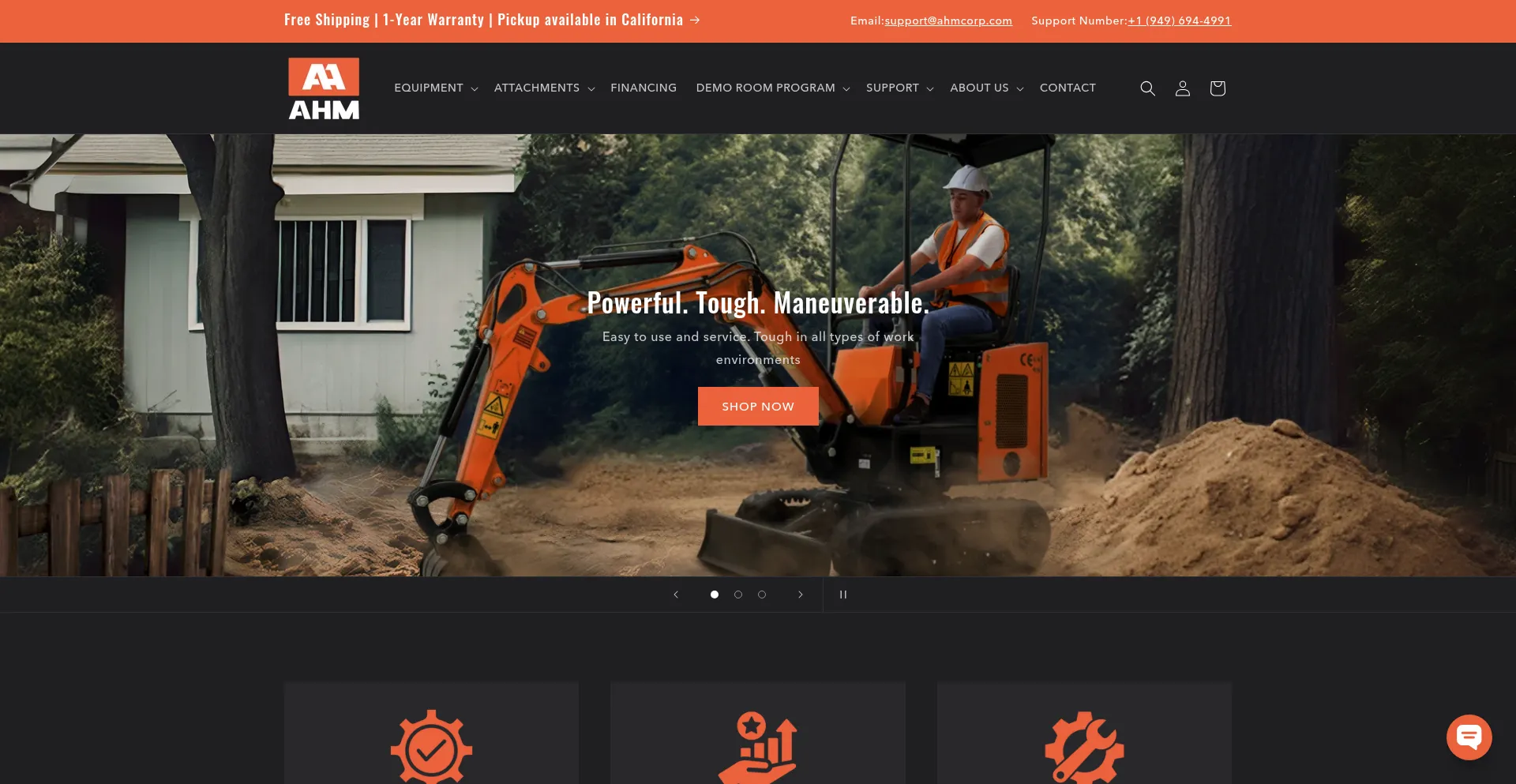 Website screenshot of Ahmcorp.com