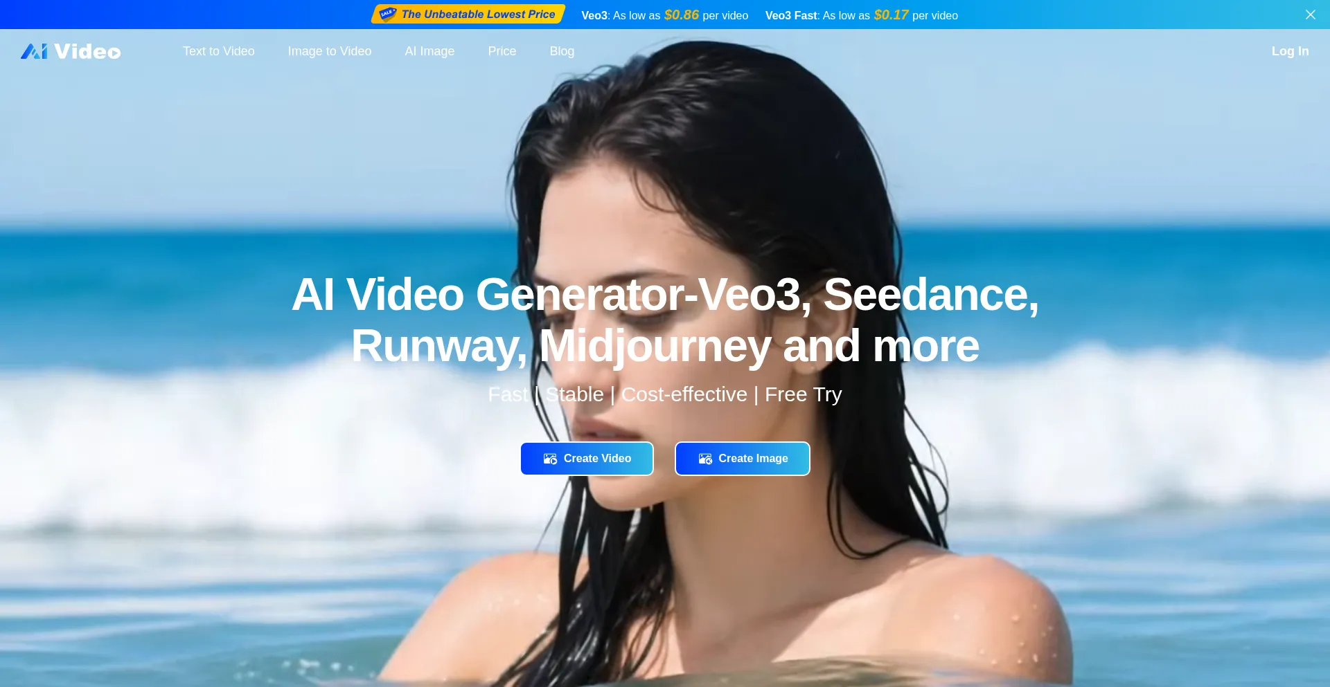 Website screenshot of Ai-video-generator.pro