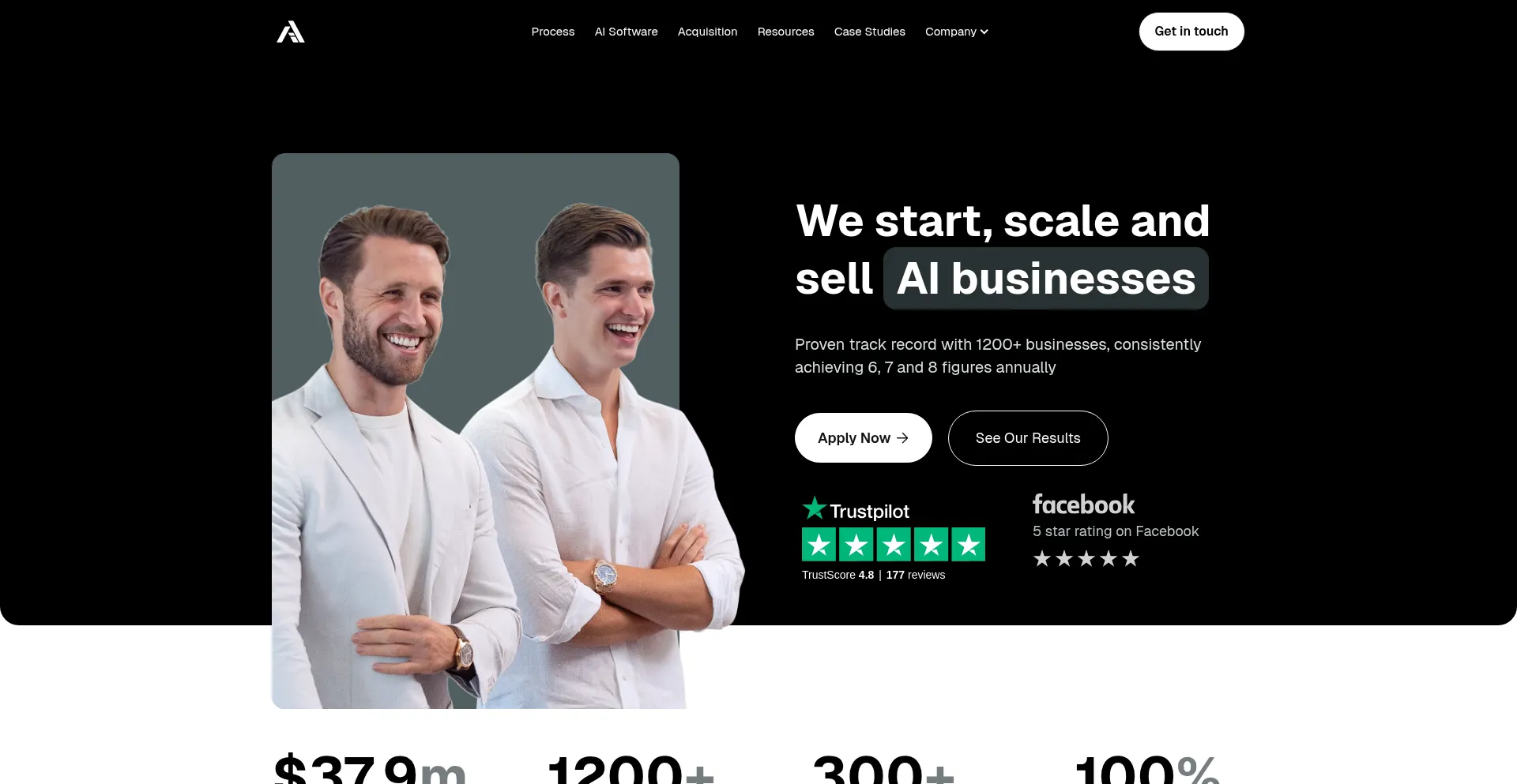 Website screenshot of Aiacquisition.com