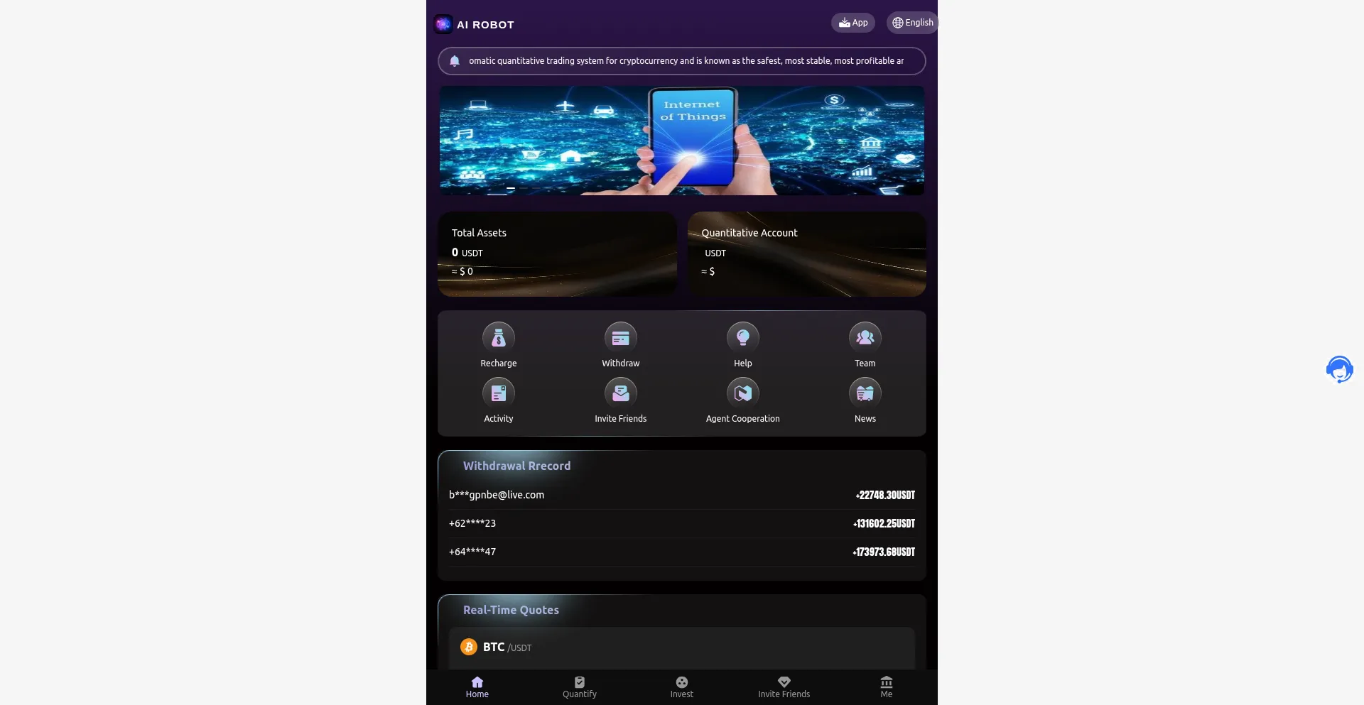 Website screenshot of Aimakesmoney.cc