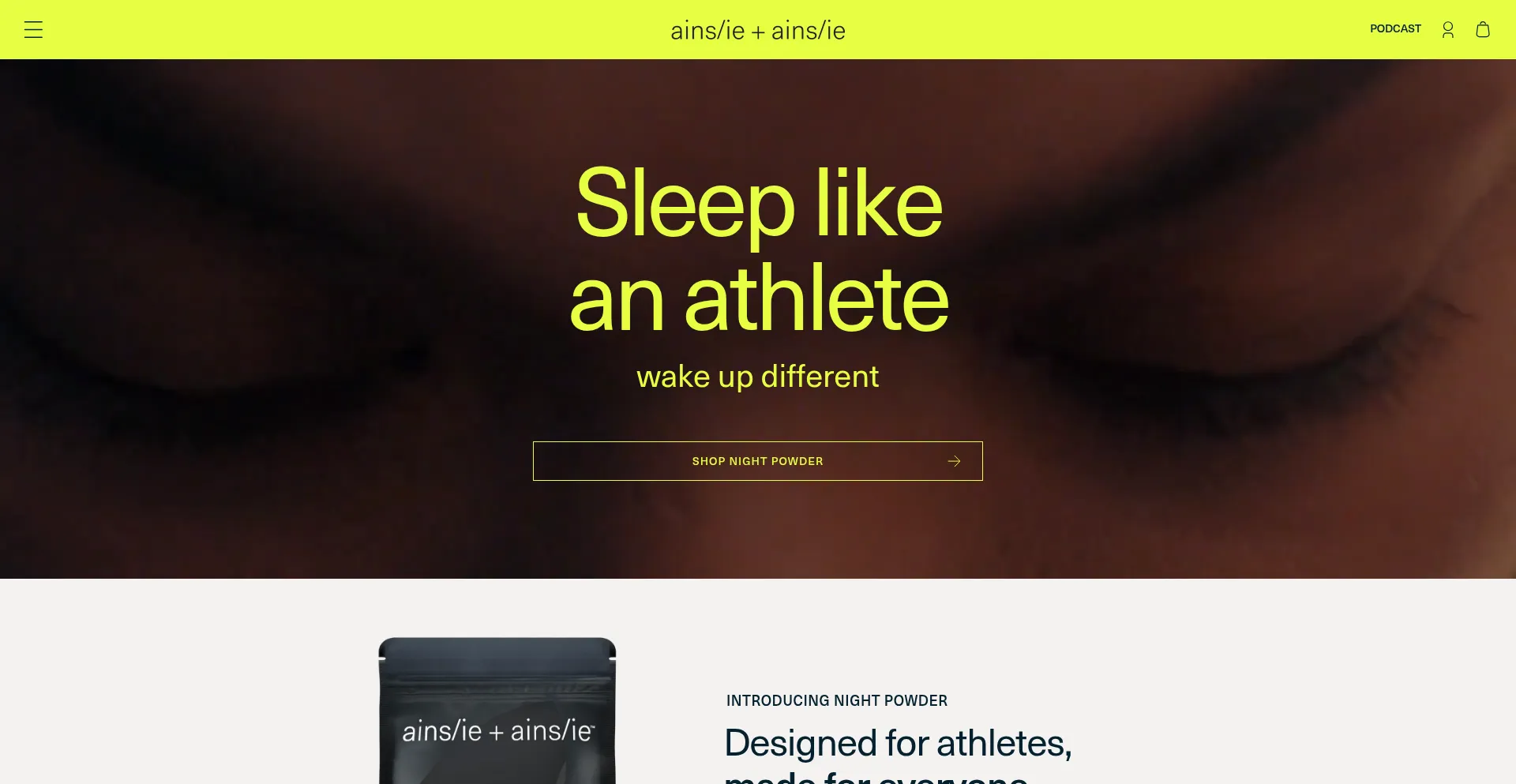 Website screenshot of Ainslieainslie.com