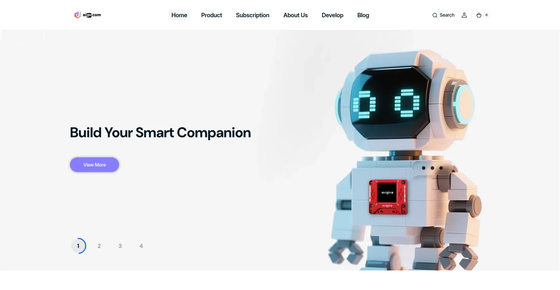 Website screenshot of Aipi.com