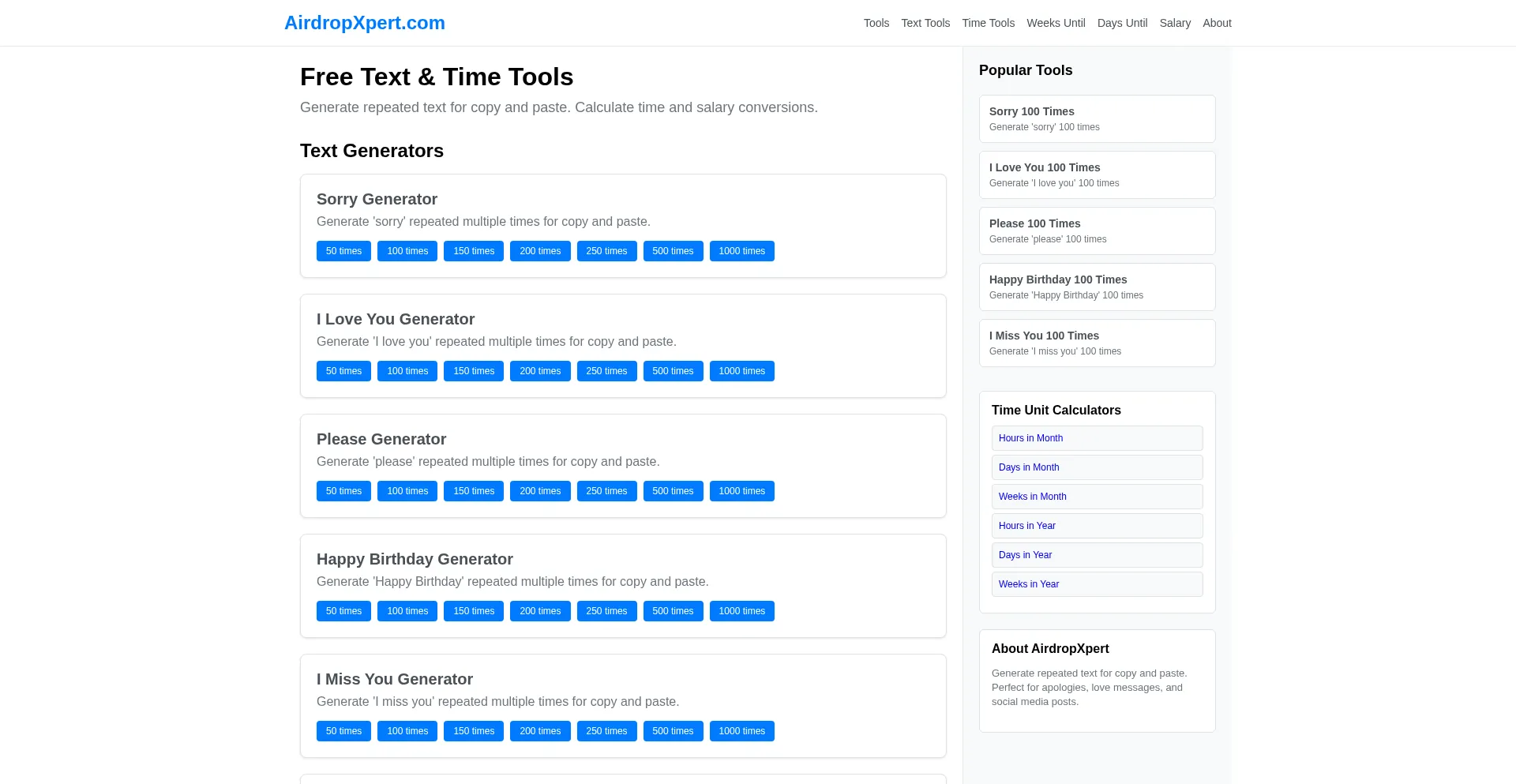 Airdropxpert.com Screenshot