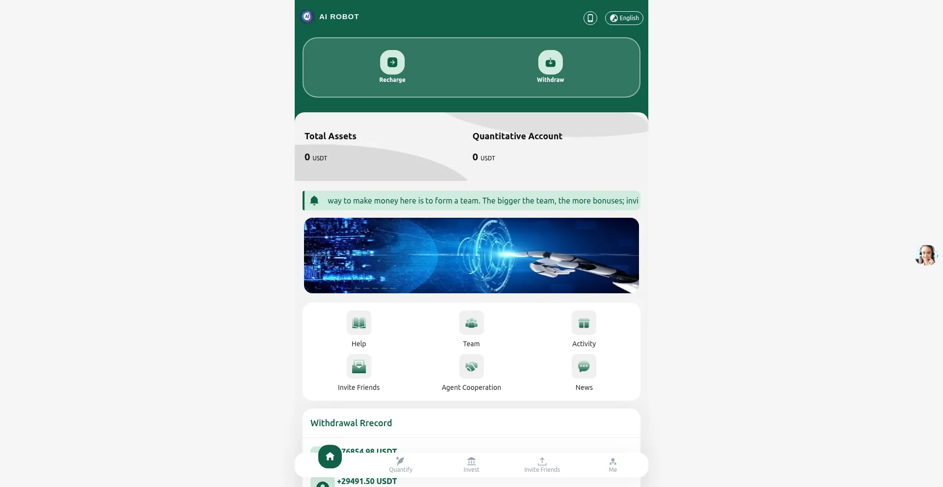 Website screenshot of Airobotbep.com