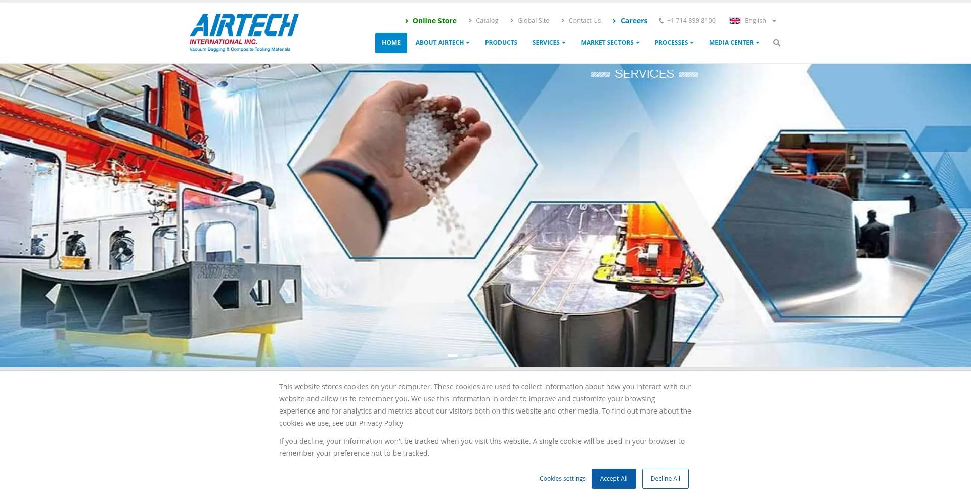 Website screenshot of Airtechintl.com