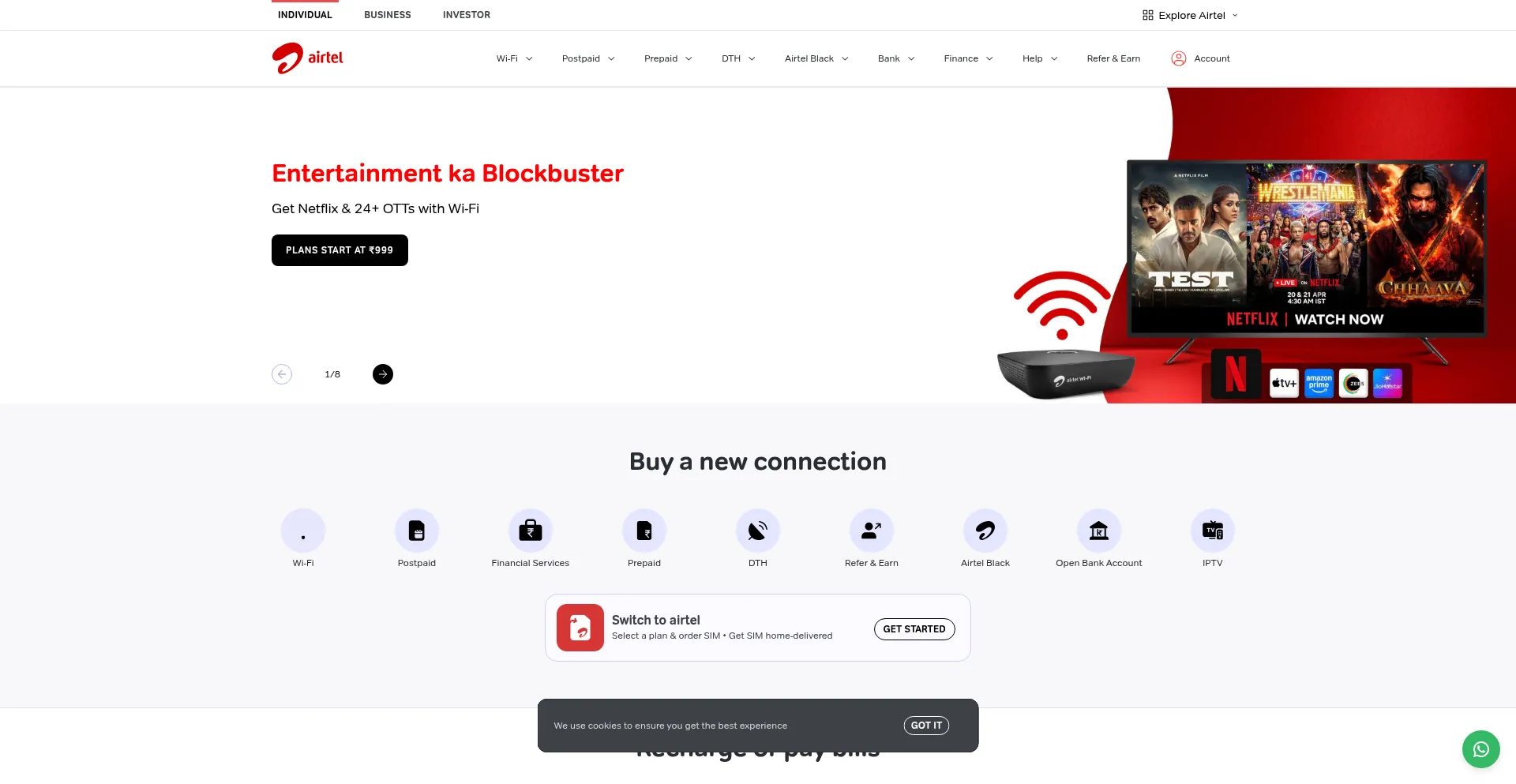 ¿És Seguro y Confiable Airtel.in?
