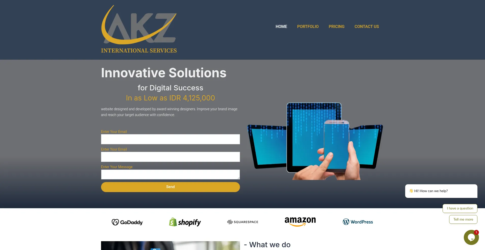 Akzinternationalservices.com Screenshot