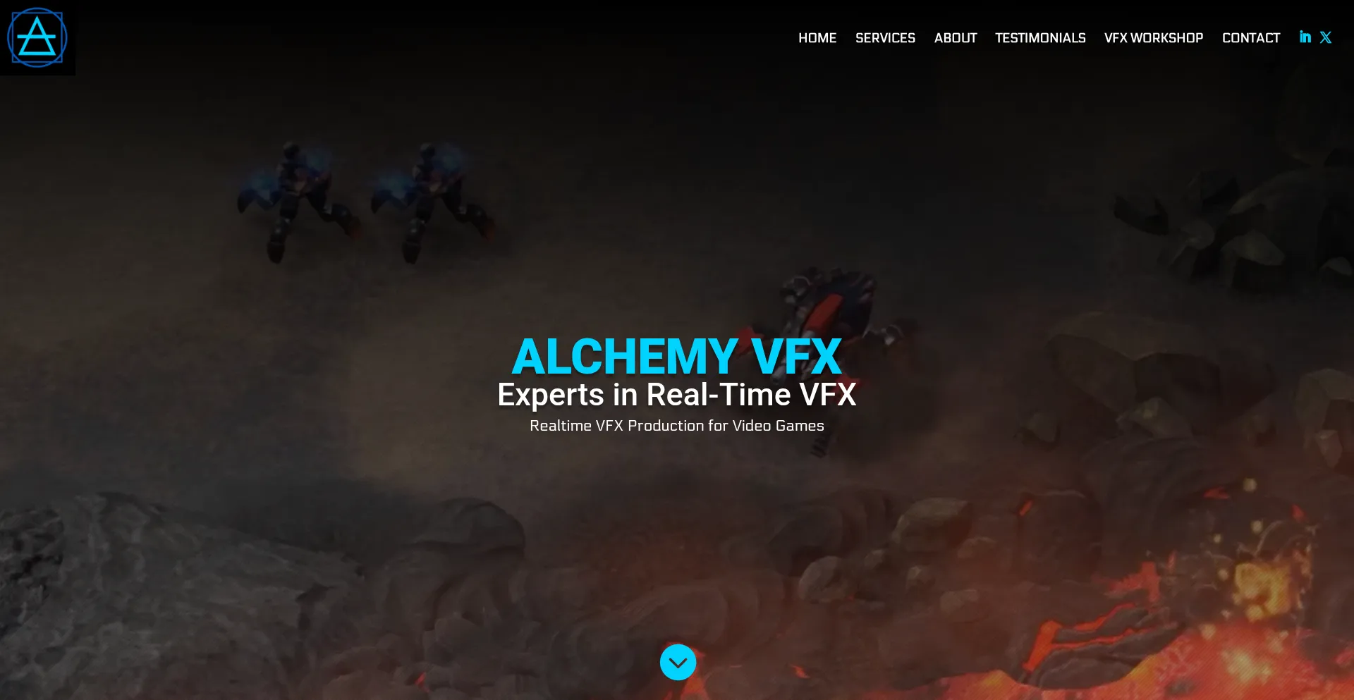 Website screenshot of Alchemyvfx.com