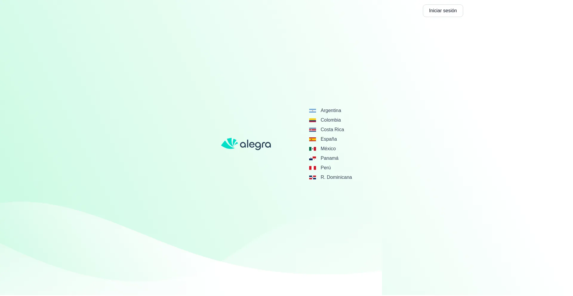 Website screenshot of Alegra.com