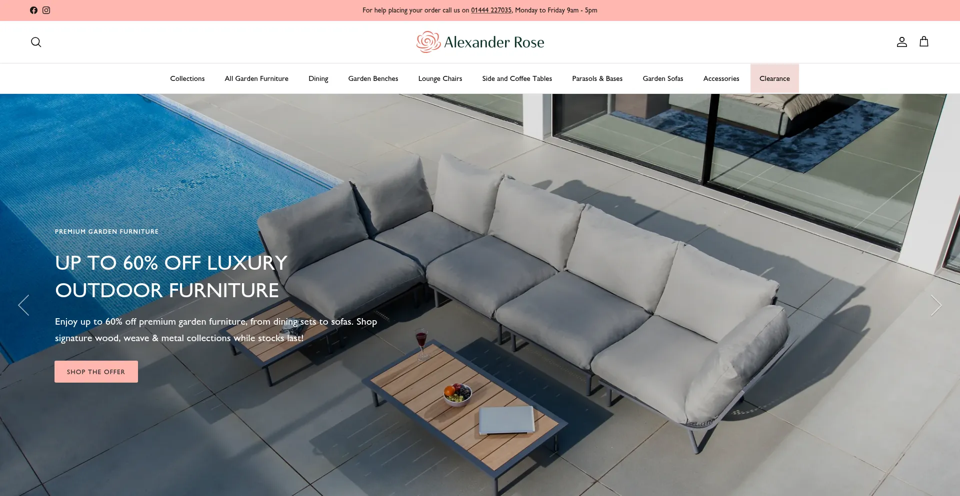 Website screenshot of Alexanderrose.shop