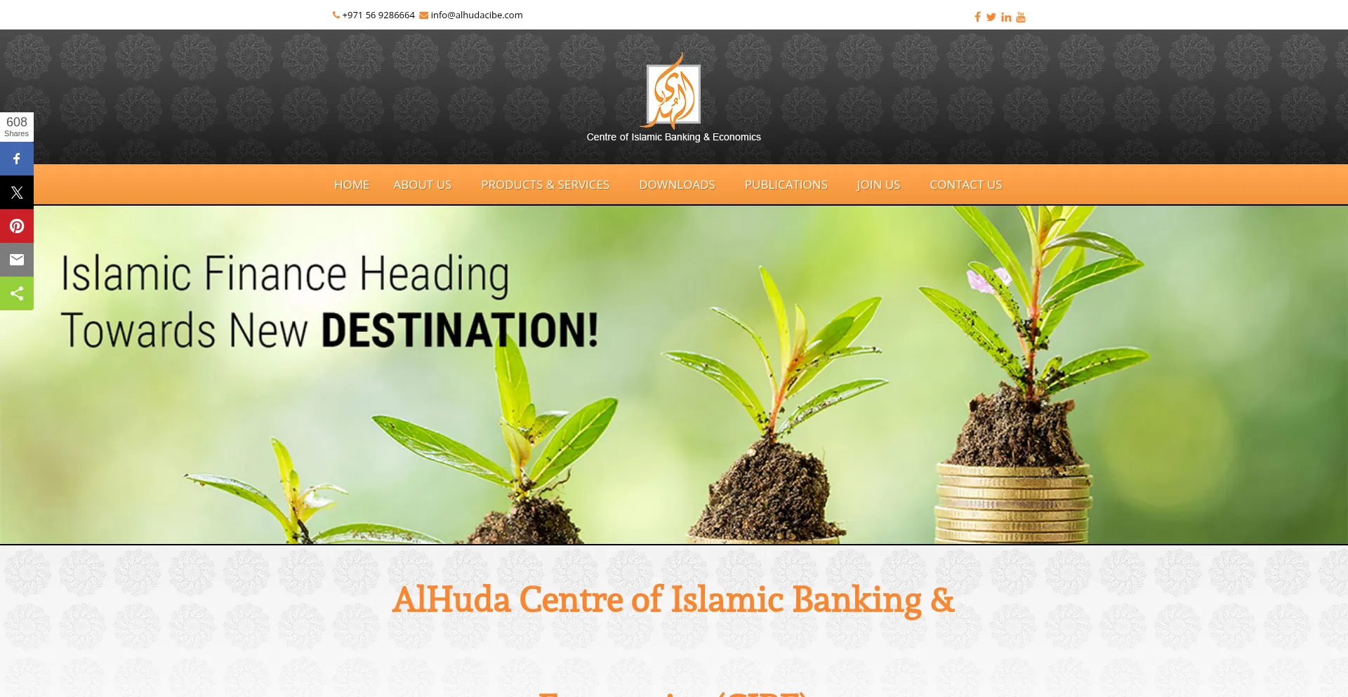 Website screenshot of Alhudacibe.com