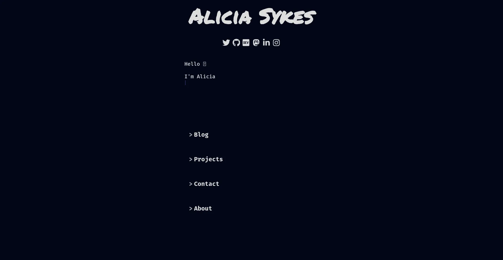 Aliciasykes.com Screenshot