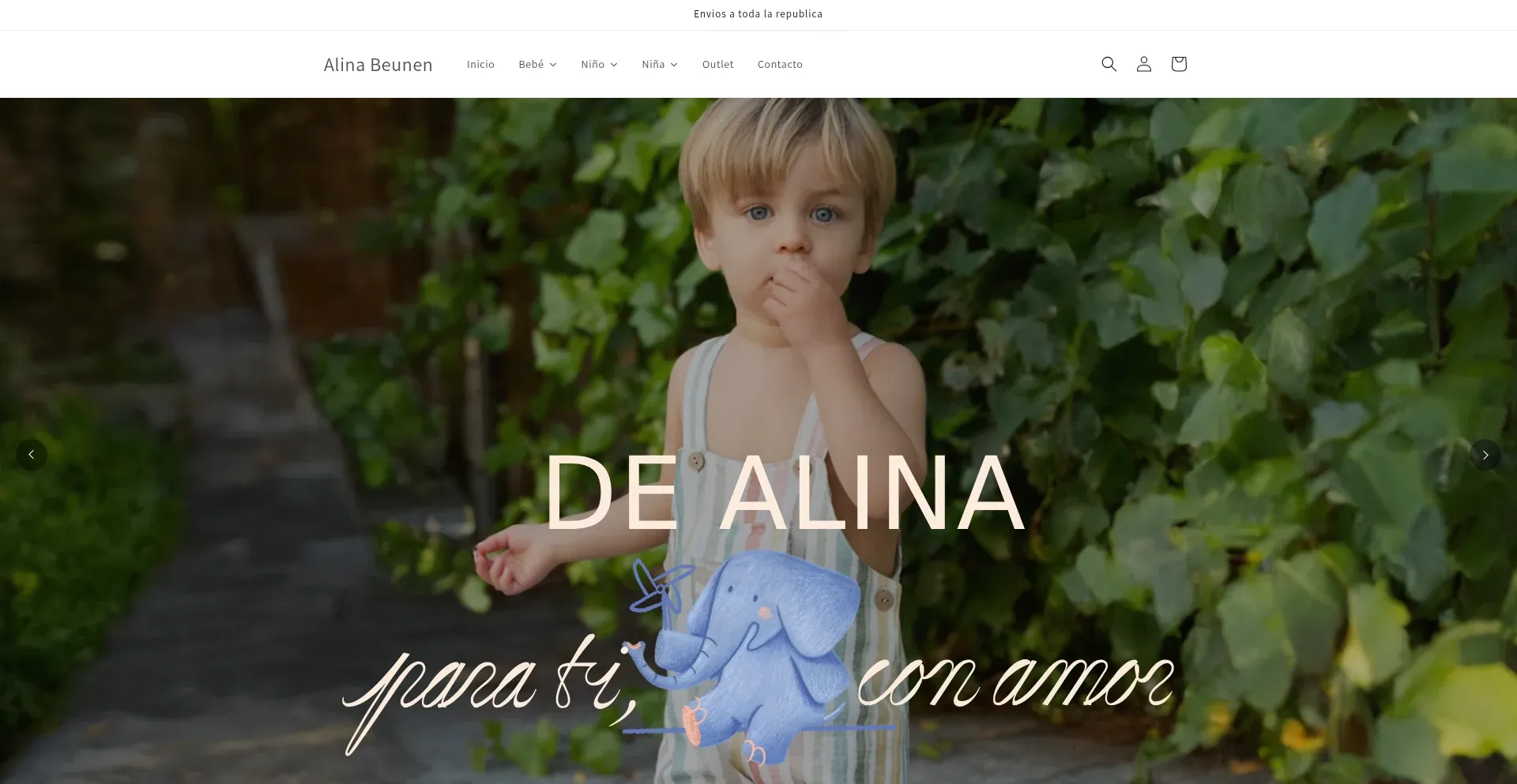 Website screenshot of Alinabeunen.com