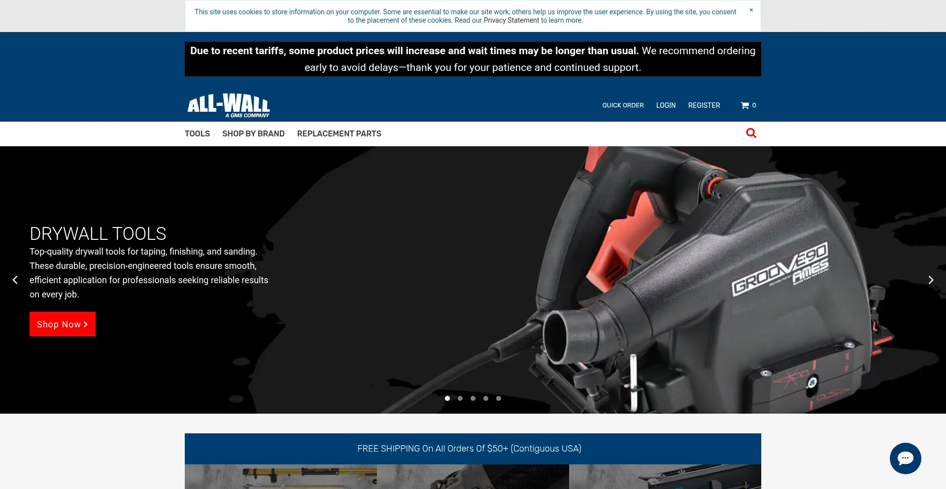 Website screenshot of All-wall.com