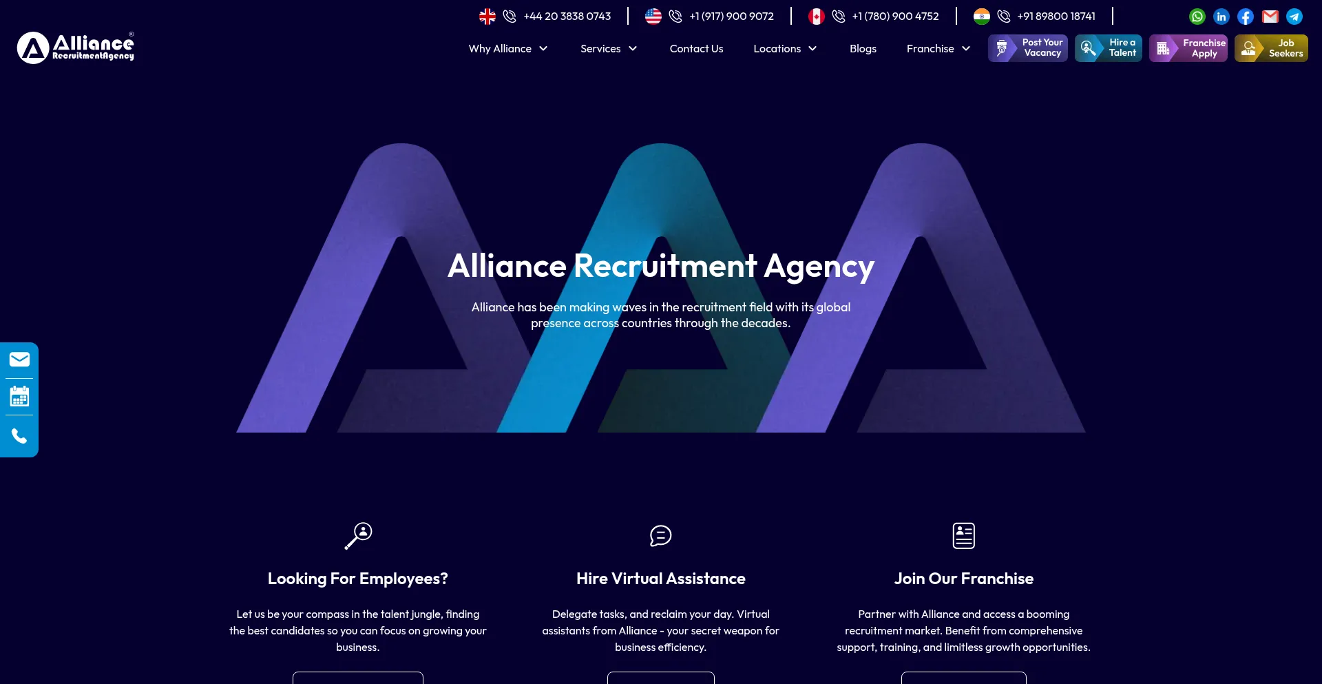 Alliancerecruitmentagency.com Screenshot