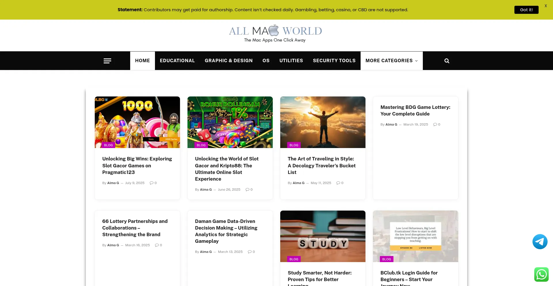 Allmacworldz.com Screenshot