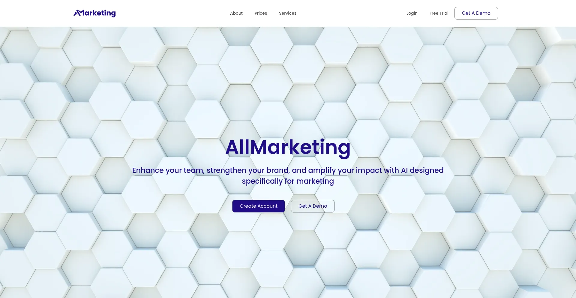 Website screenshot of Allmarketing.vip