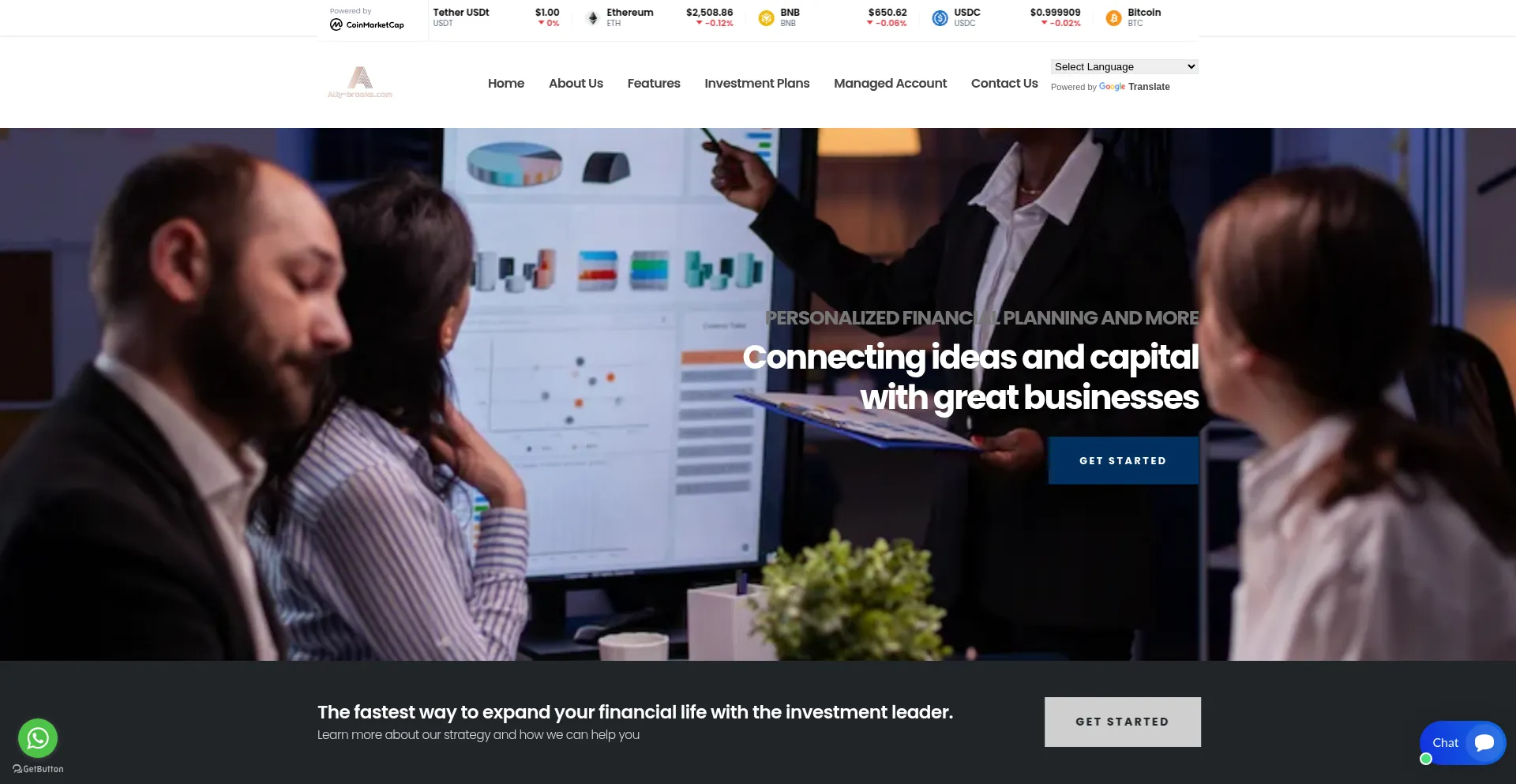 Website screenshot of Ally-brooke.com