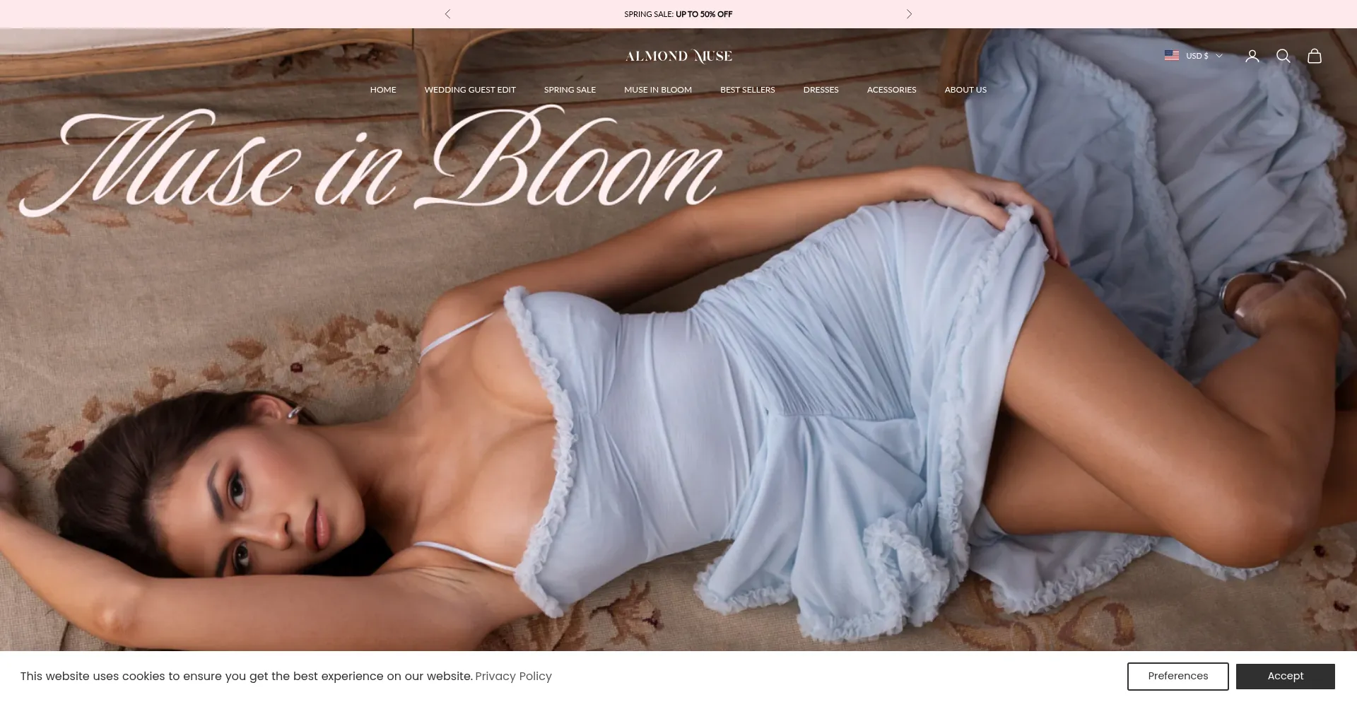 Website screenshot of Almondmuse.com