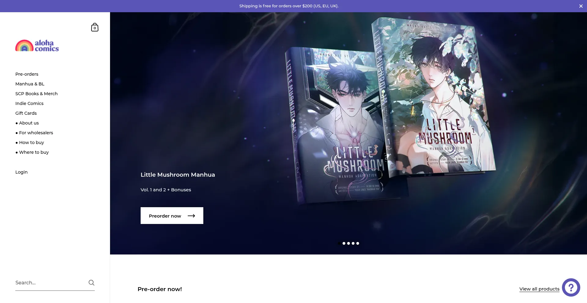 Website screenshot of Aloha.store