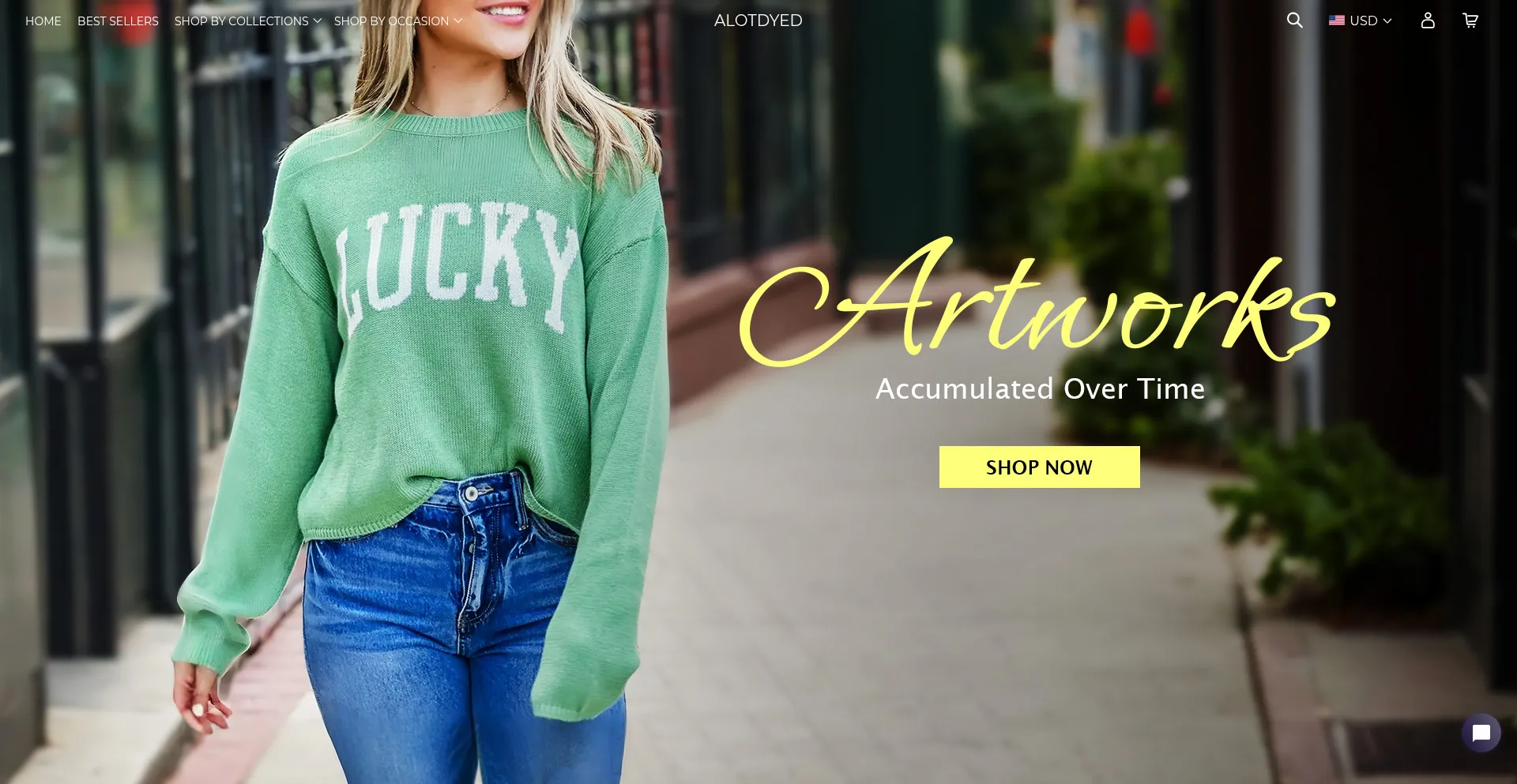Website screenshot of Alotdyed.com