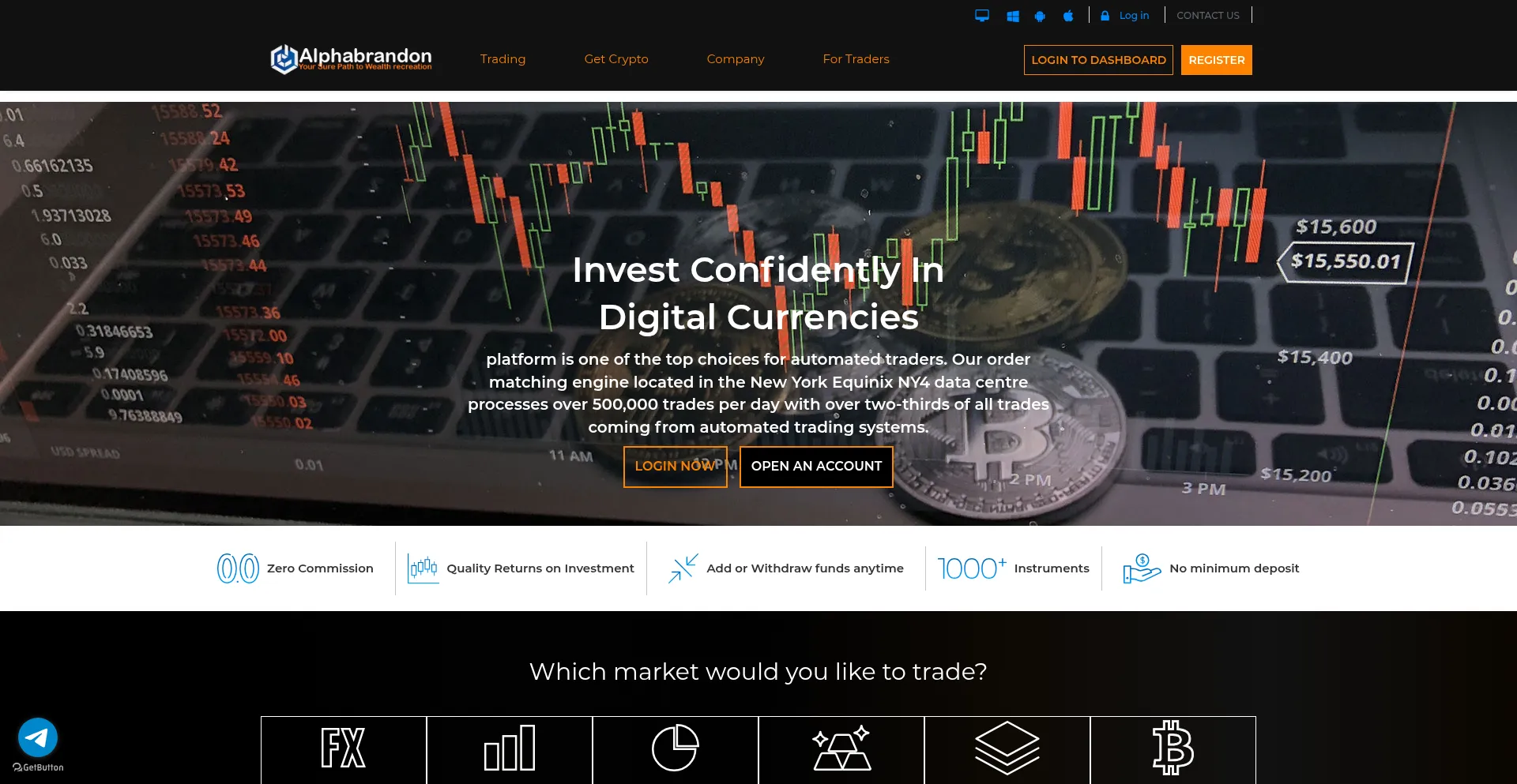 Website screenshot of Alphabrandontradeltd.com