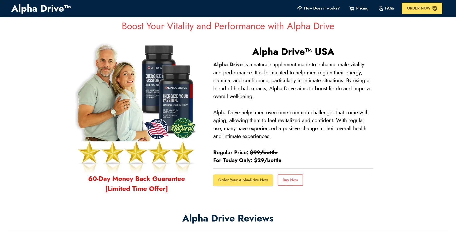 Website screenshot of Alphadrive-us.us