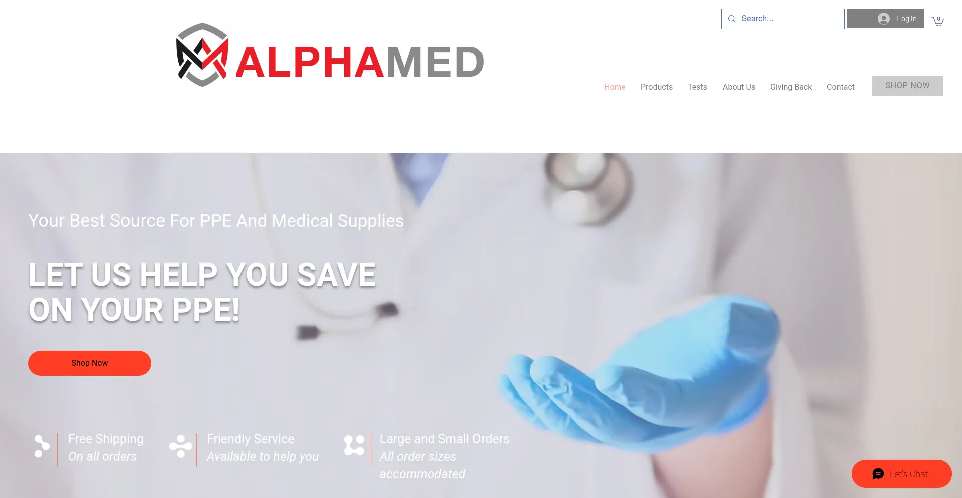 Website screenshot of Alphamedppe.com