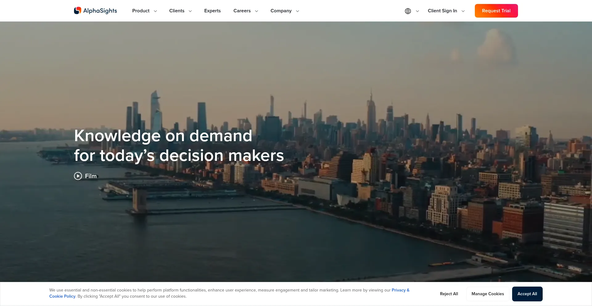 Alphasights.com Screenshot