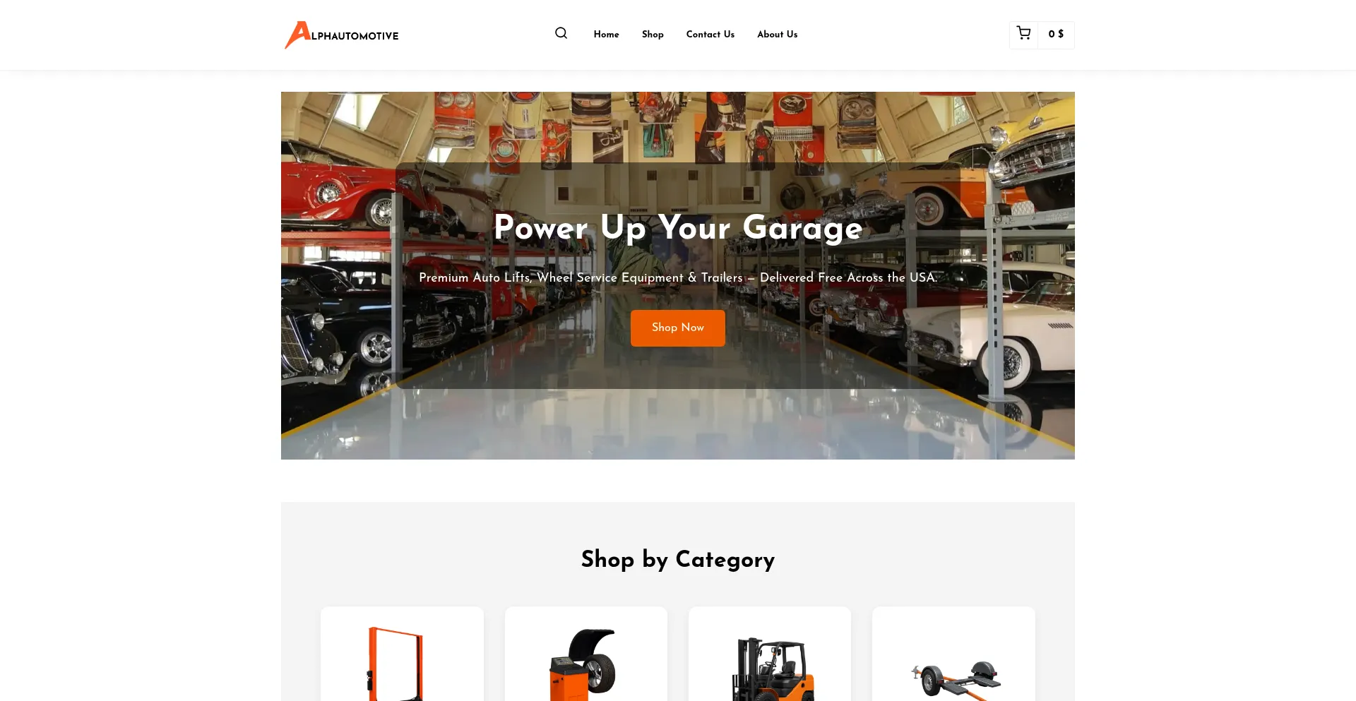 Website screenshot of Alphautomotive.com