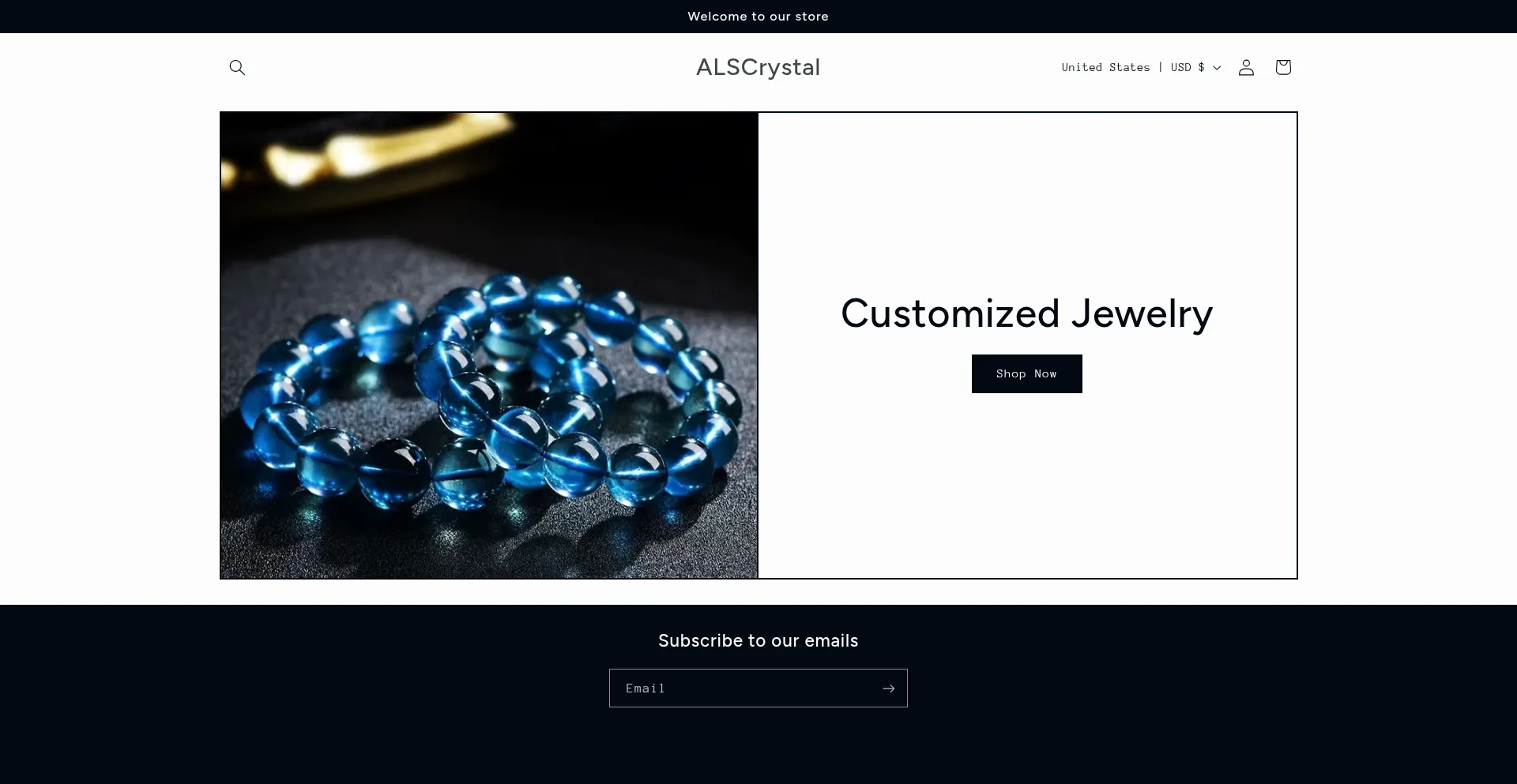 Website screenshot of Alscrystal.com